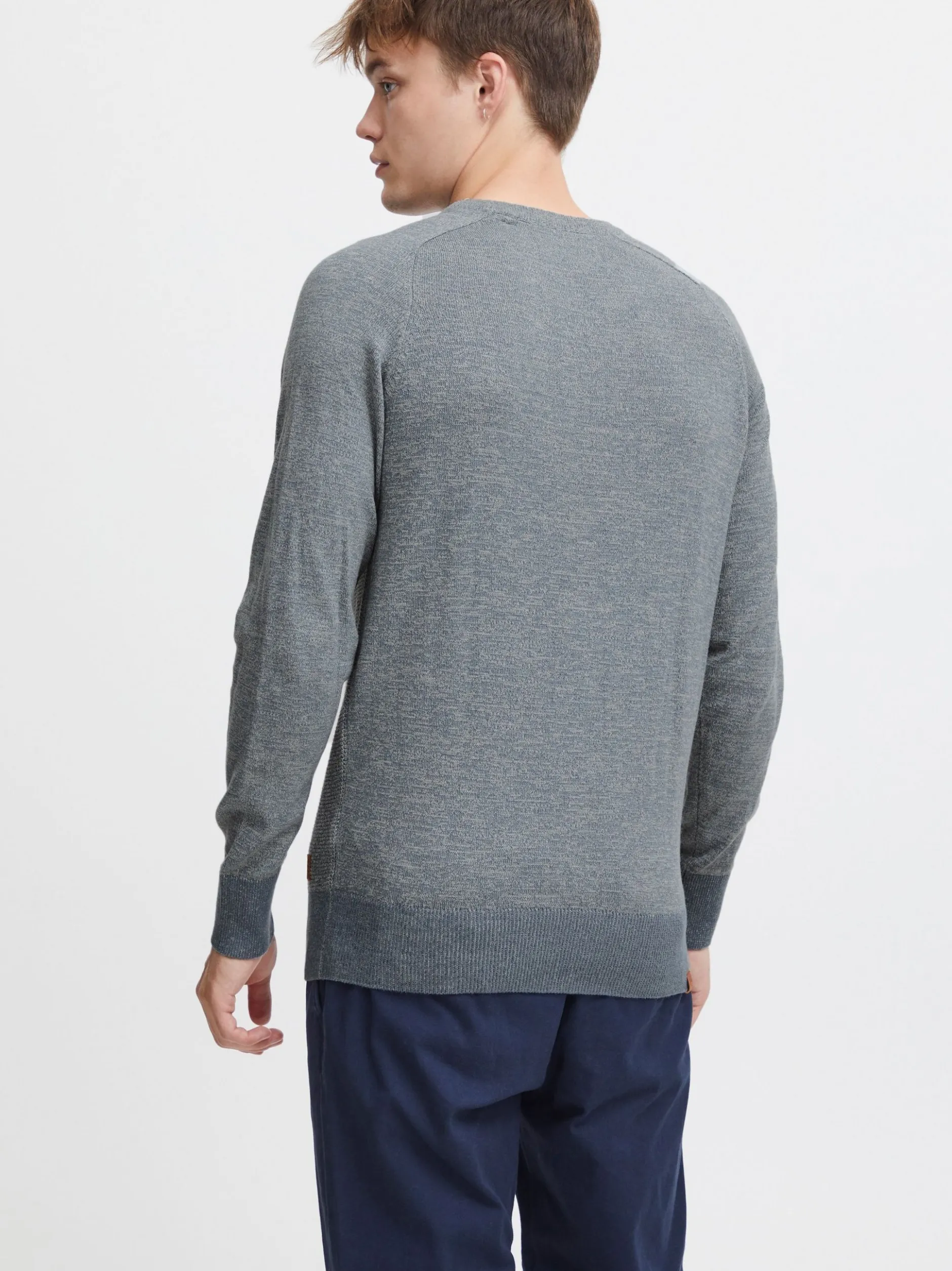 BLEND Herren Rundhalspullover - BHGandolf in blau