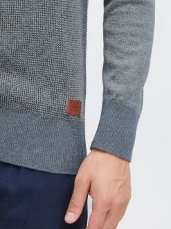 BLEND Herren Rundhalspullover - BHGandolf in blau