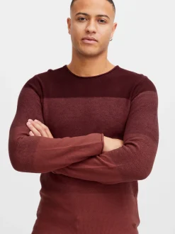 BLEND Herren Rundhalspullover - BHBenno in rot