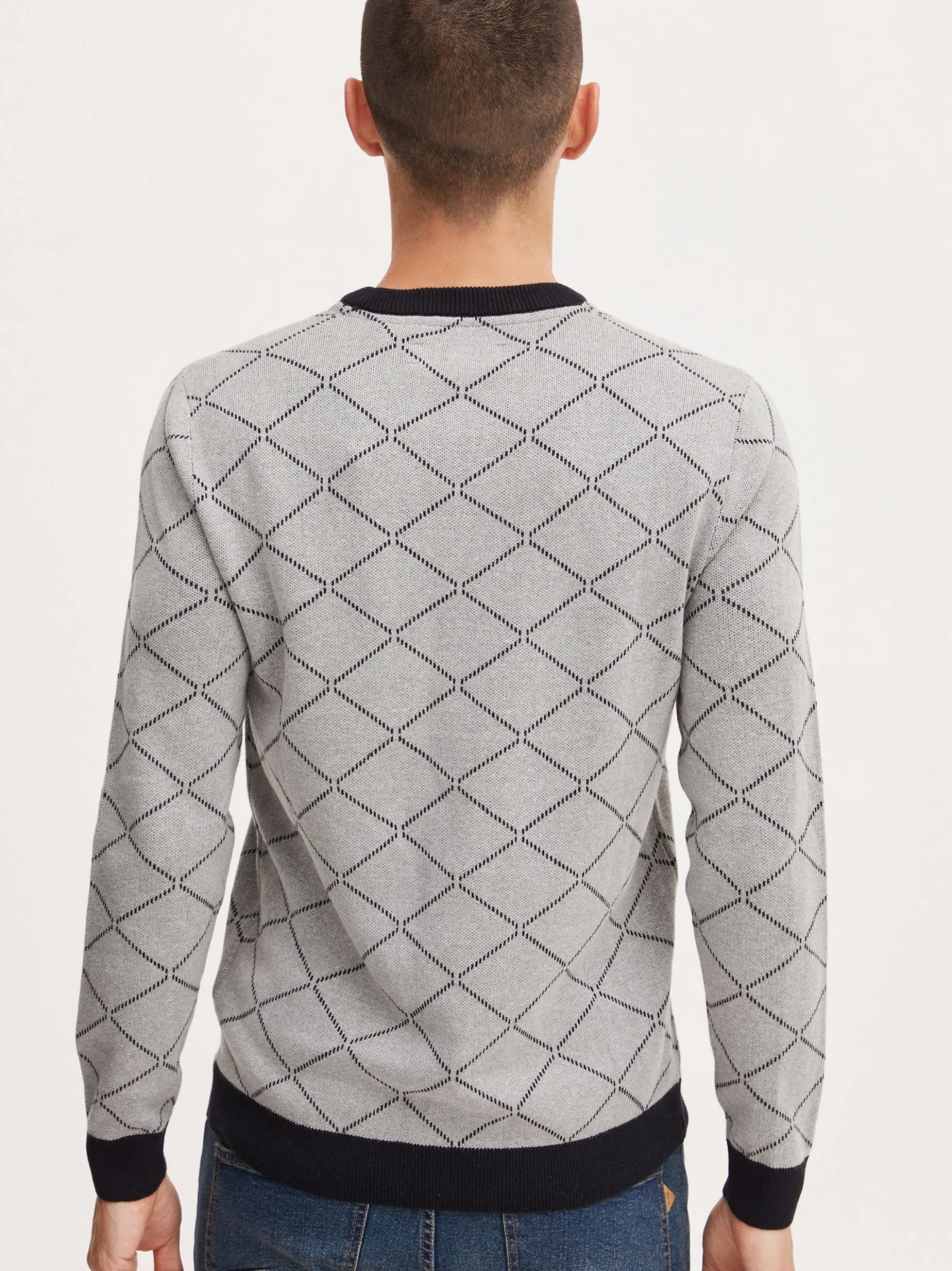 BLEND Herren Rundhalspullover - BHNison in grau