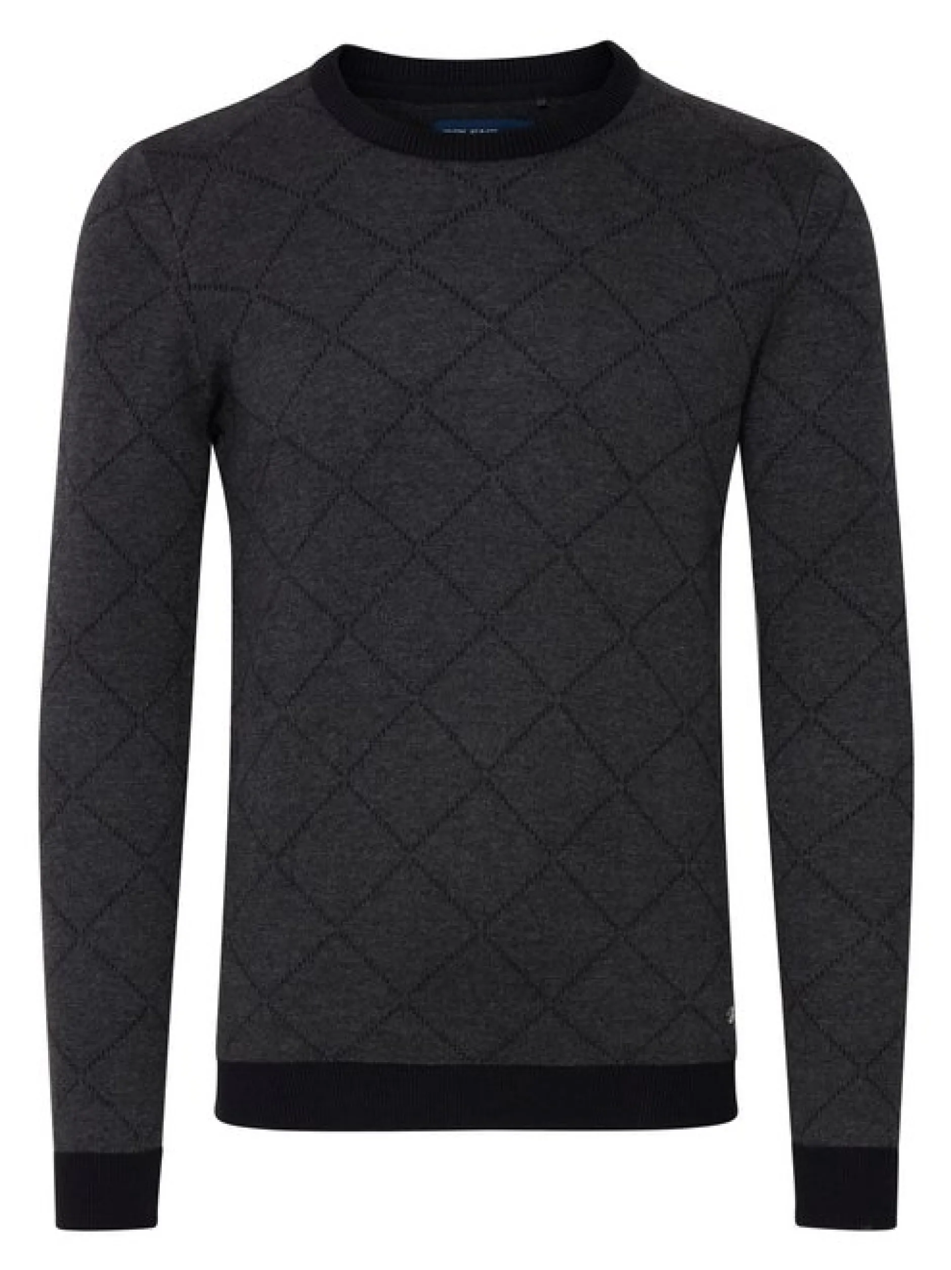 BLEND Herren Rundhalspullover - BHNison in anthrazit