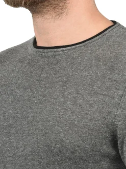BLEND Herren Rundhalspullover - BHOdin in grau