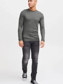 BLEND Herren Rundhalspullover - BHOdin in grau