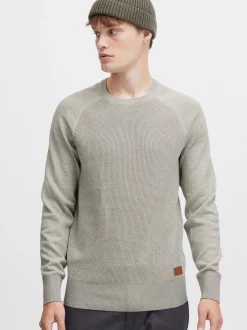 BLEND Herren Rundhalspullover - BHGandolf in grau