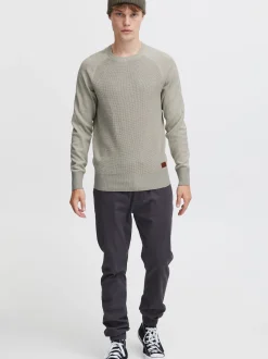 BLEND Herren Rundhalspullover - BHGandolf in grau
