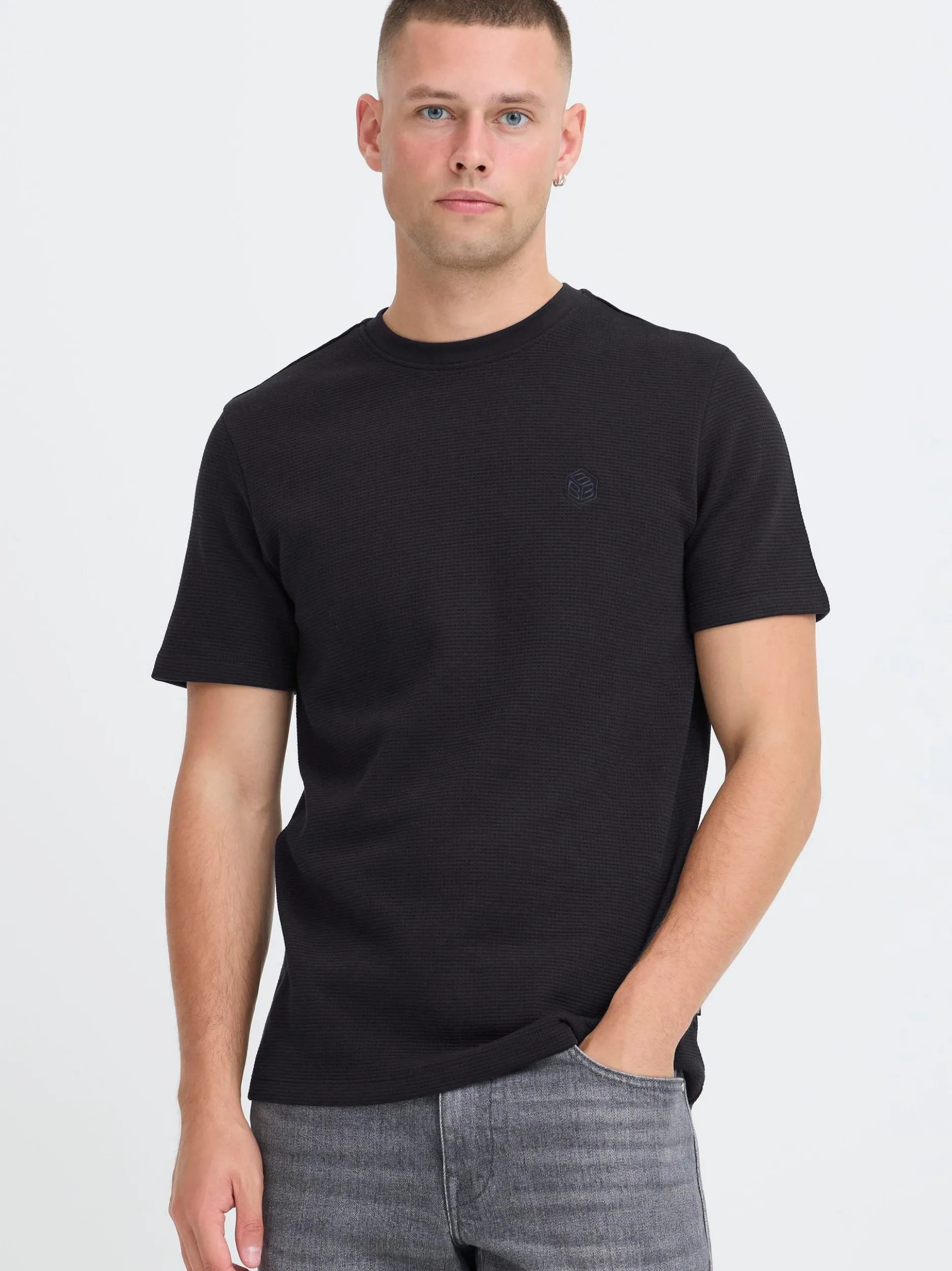 BLEND Herren Rundhalsshirt - BHFort in schwarz