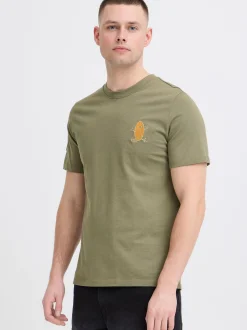 BLEND Herren Rundhalsshirt - BHSun in oliv
