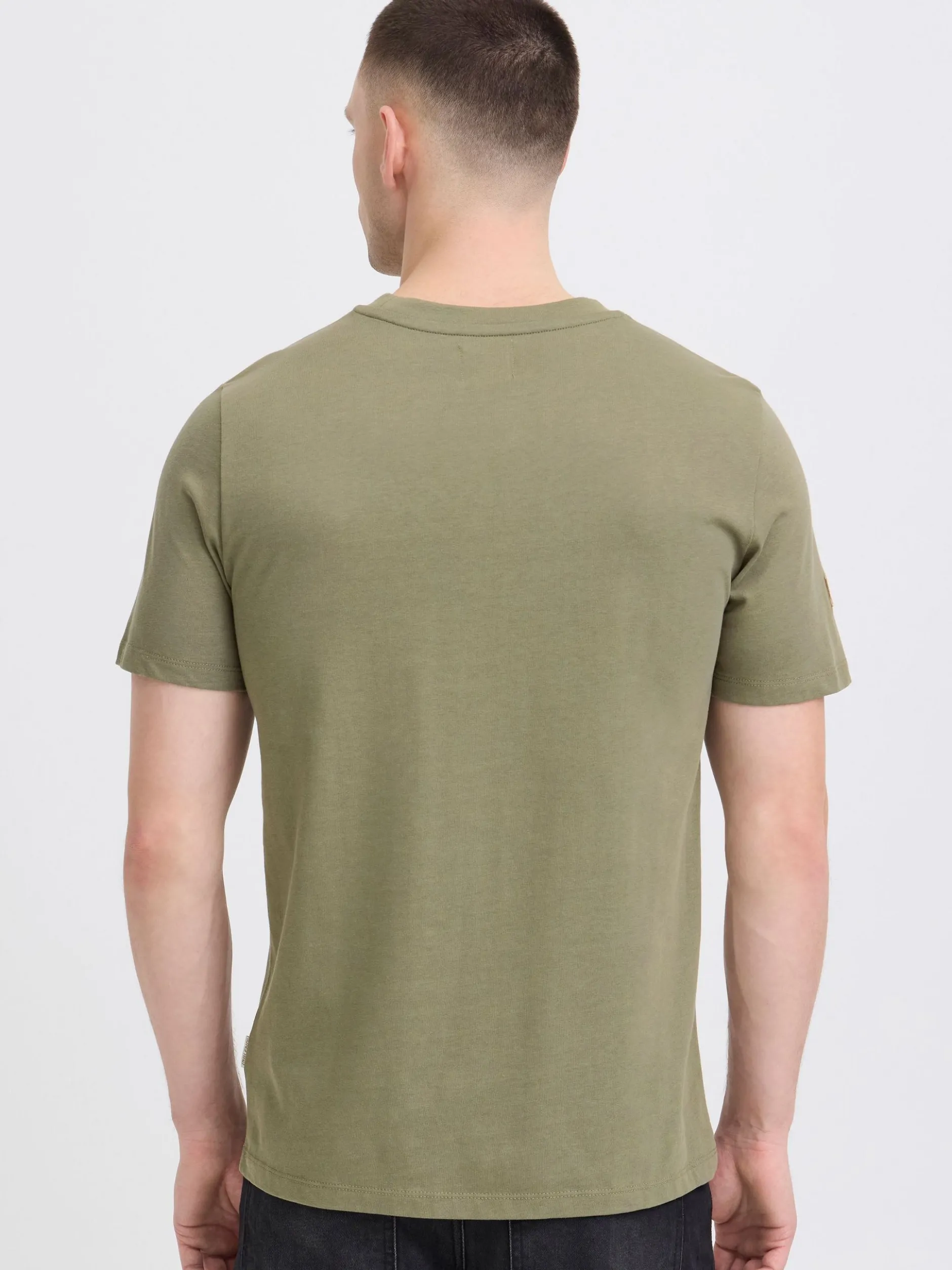 BLEND Herren Rundhalsshirt - BHSun in oliv