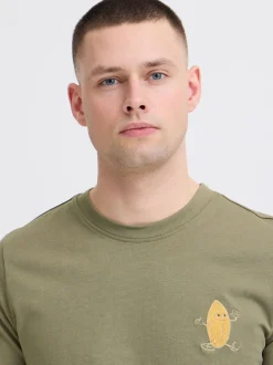BLEND Herren Rundhalsshirt - BHSun in oliv
