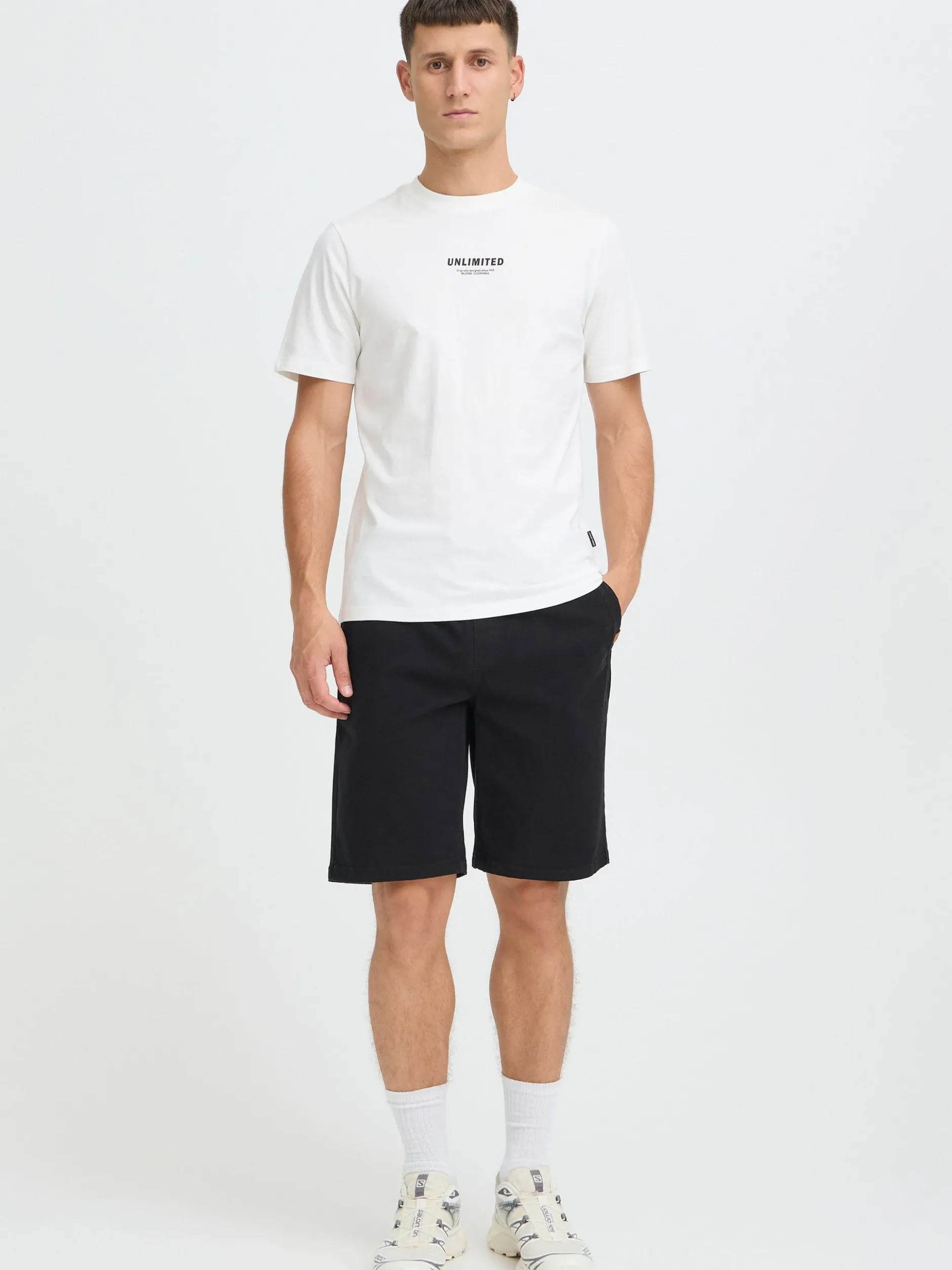 BLEND Herren Rundhalsshirt - BHStema in weiß