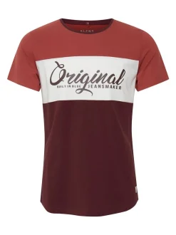 BLEND Herren Rundhalsshirt - BHNero in rot