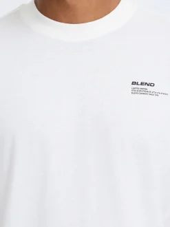 BLEND Herren Rundhalsshirt - BHFloa in weiß