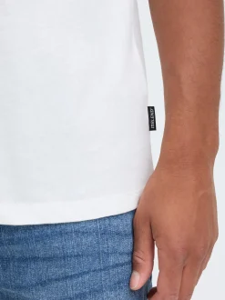BLEND Herren Rundhalsshirt - BHFloa in weiß