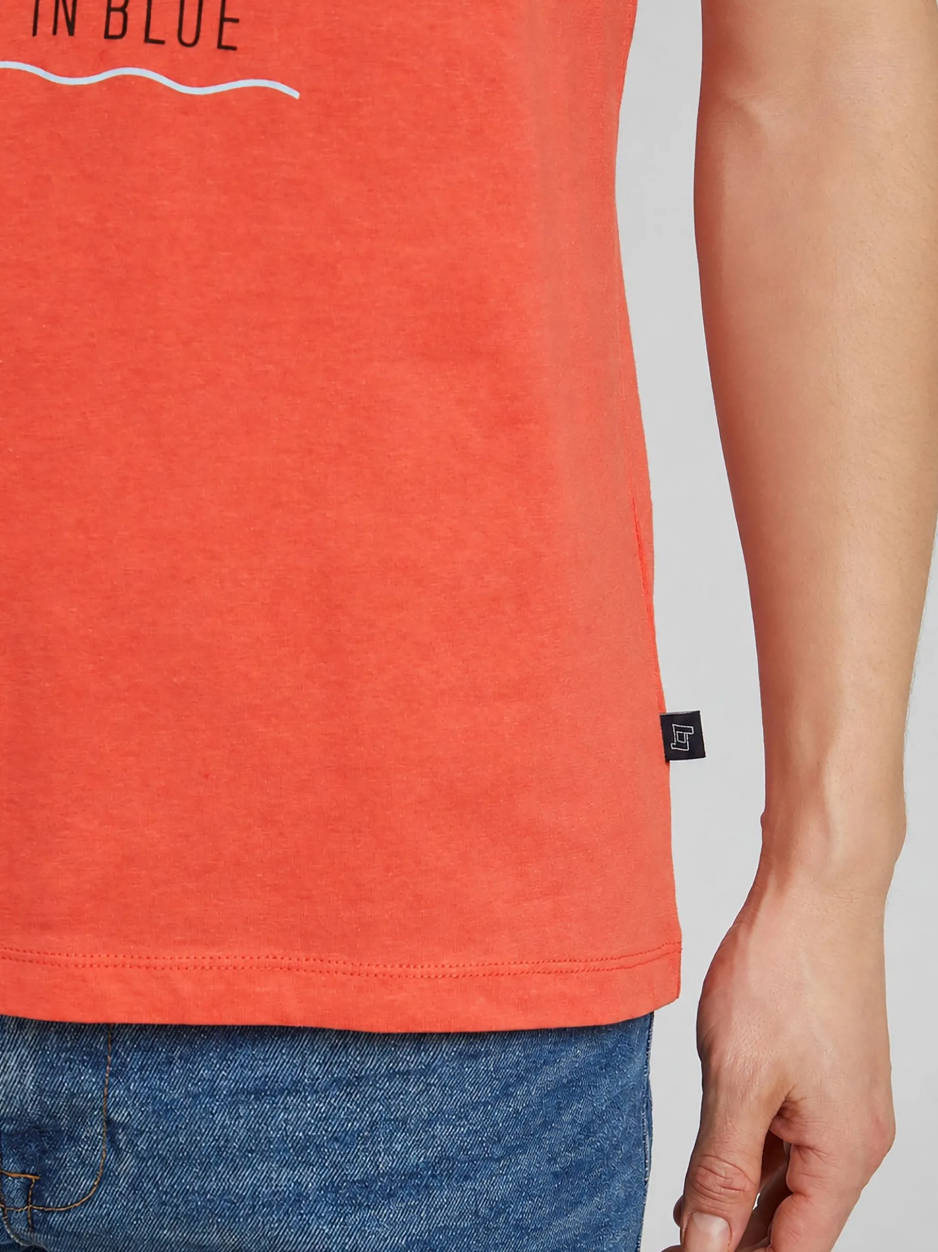BLEND Herren Rundhalsshirt - BHCalifo in orange