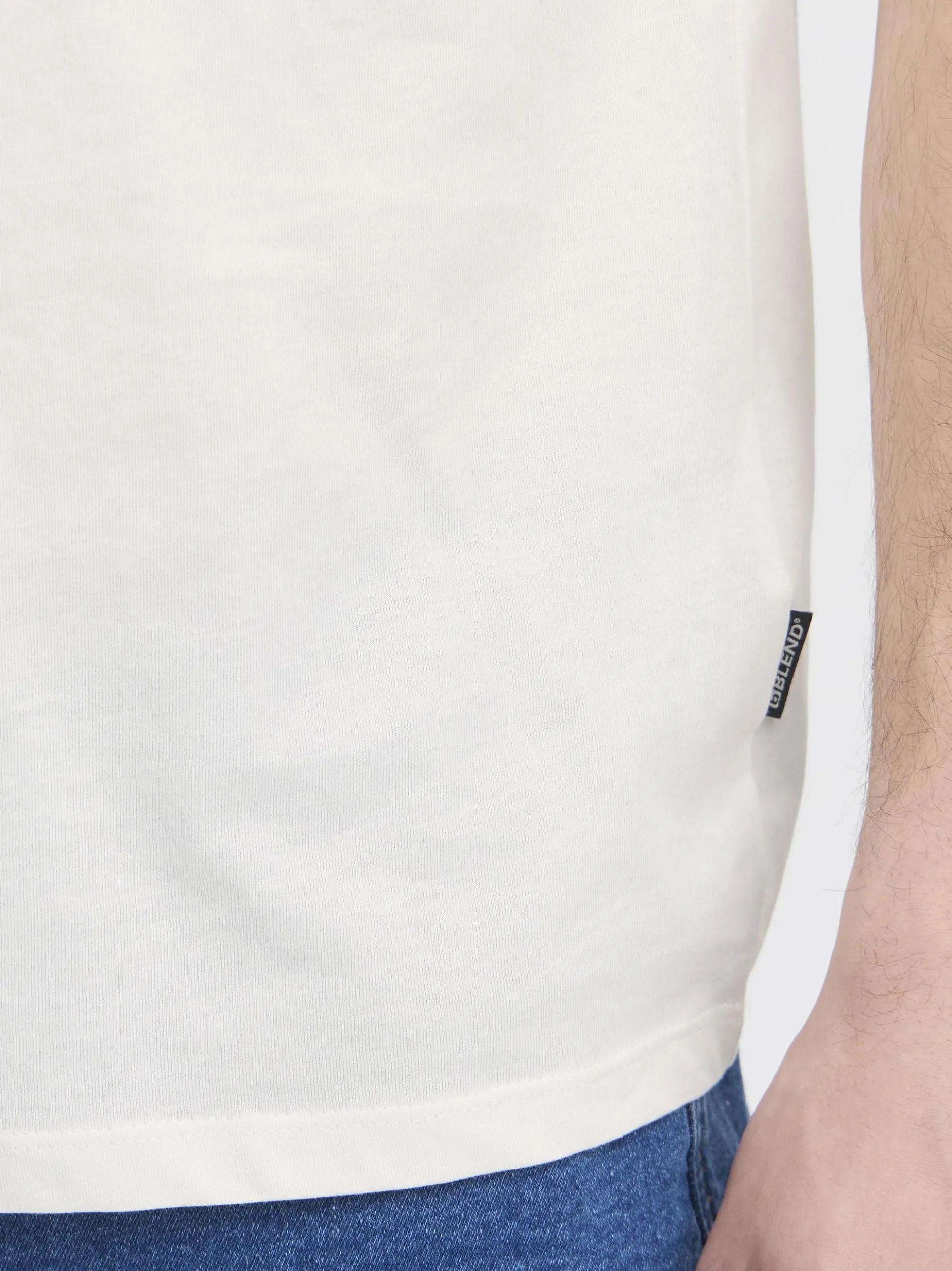 BLEND Herren Rundhalsshirt - BHJens in weiß