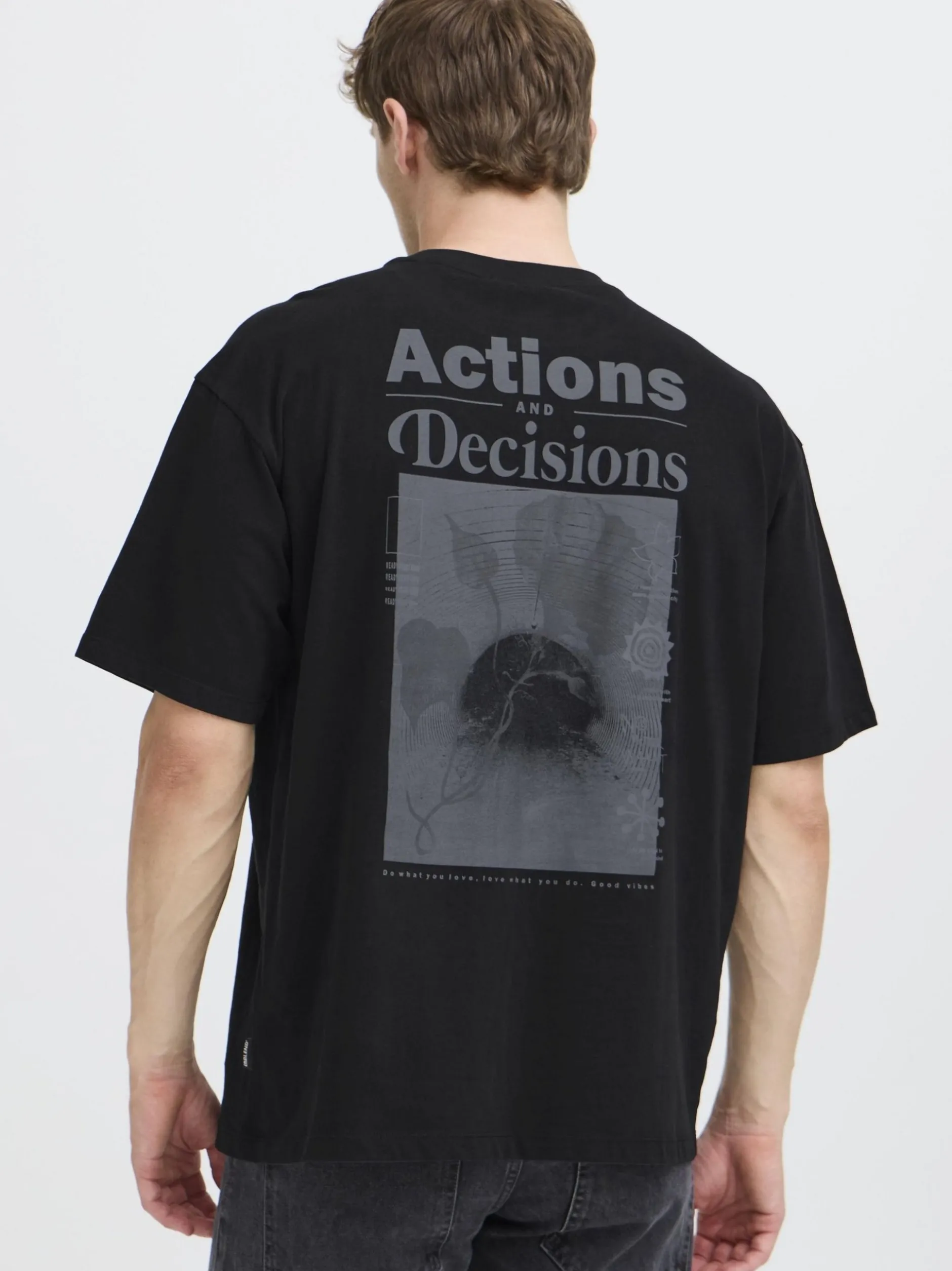 BLEND Herren Rundhalsshirt - BHBako in schwarz