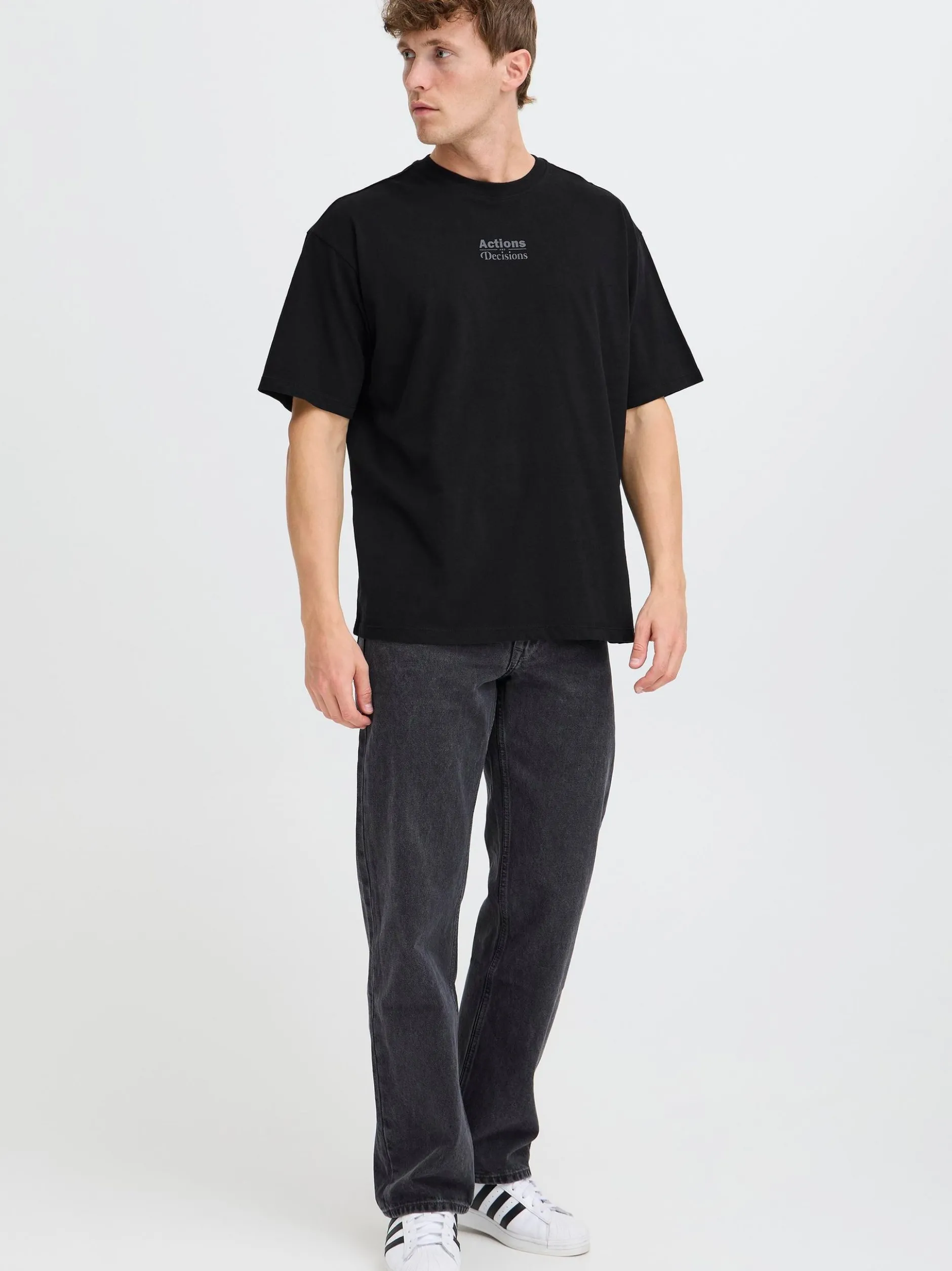 BLEND Herren Rundhalsshirt - BHBako in schwarz