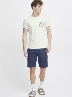 BLEND Herren Rundhalsshirt - BHFlorens in weiß