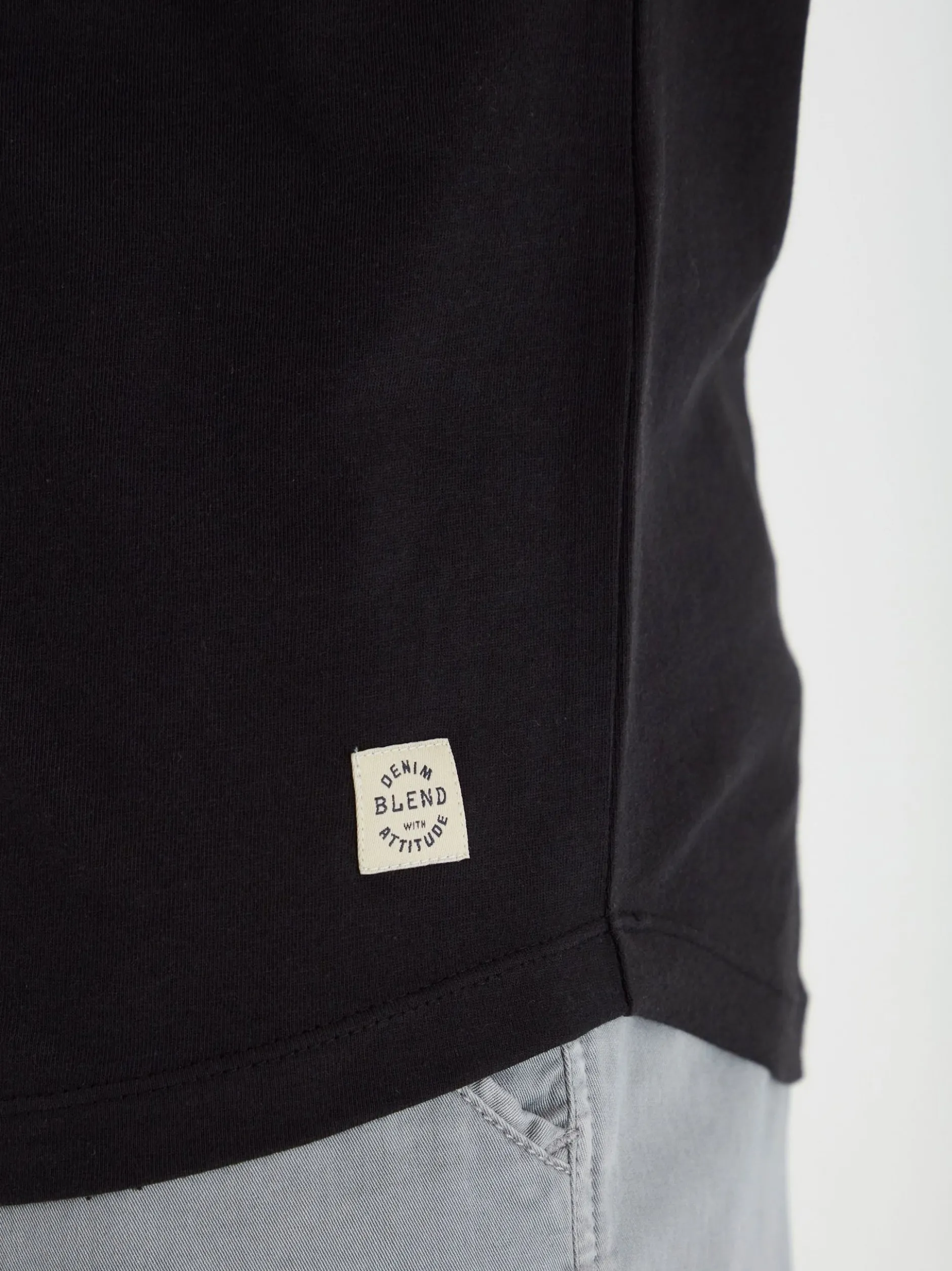 BLEND Herren Rundhalsshirt - BHNero in schwarz