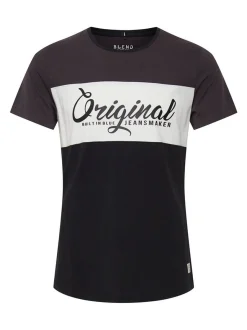 BLEND Herren Rundhalsshirt - BHNero in schwarz