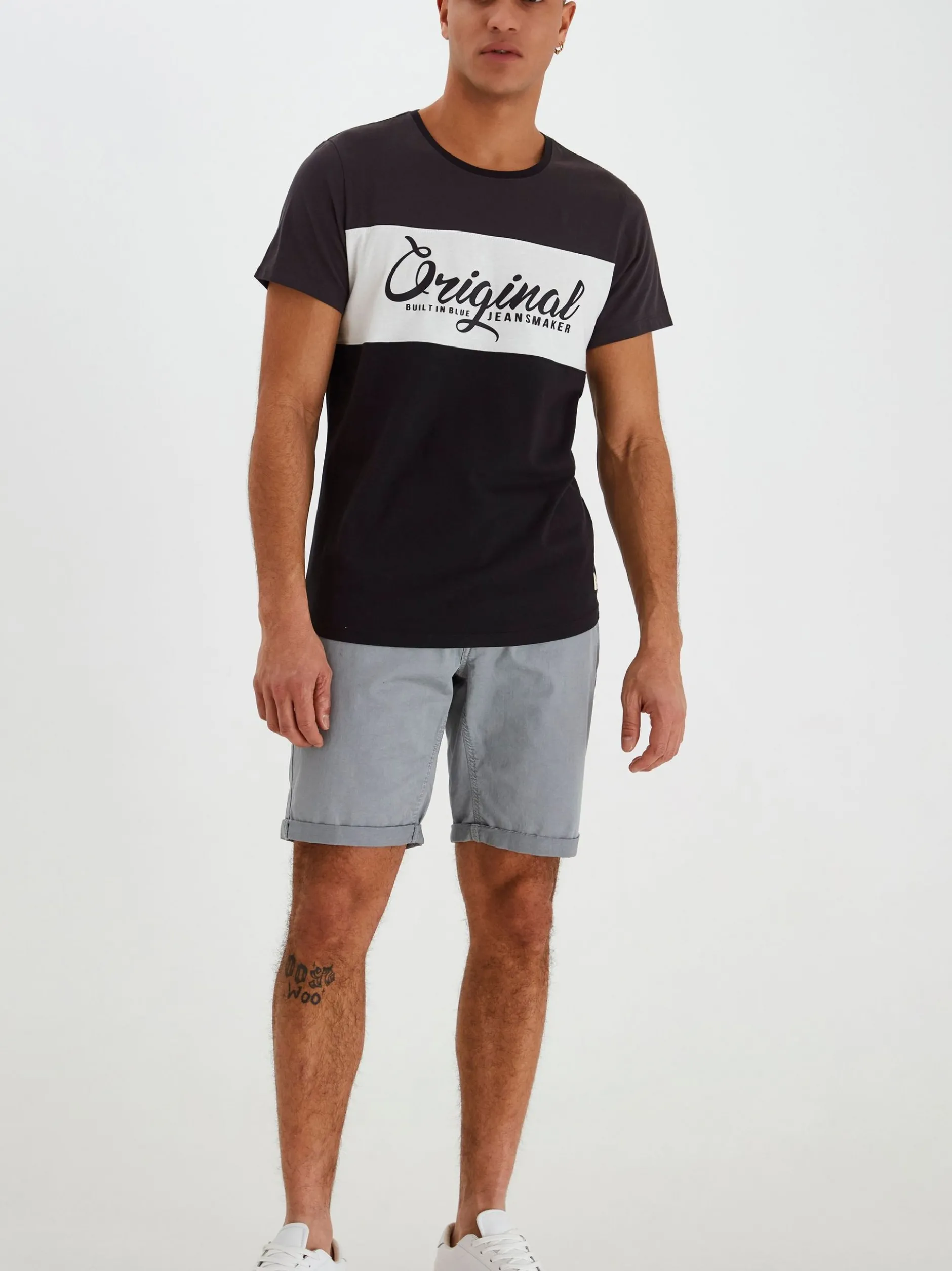 BLEND Herren Rundhalsshirt - BHNero in schwarz