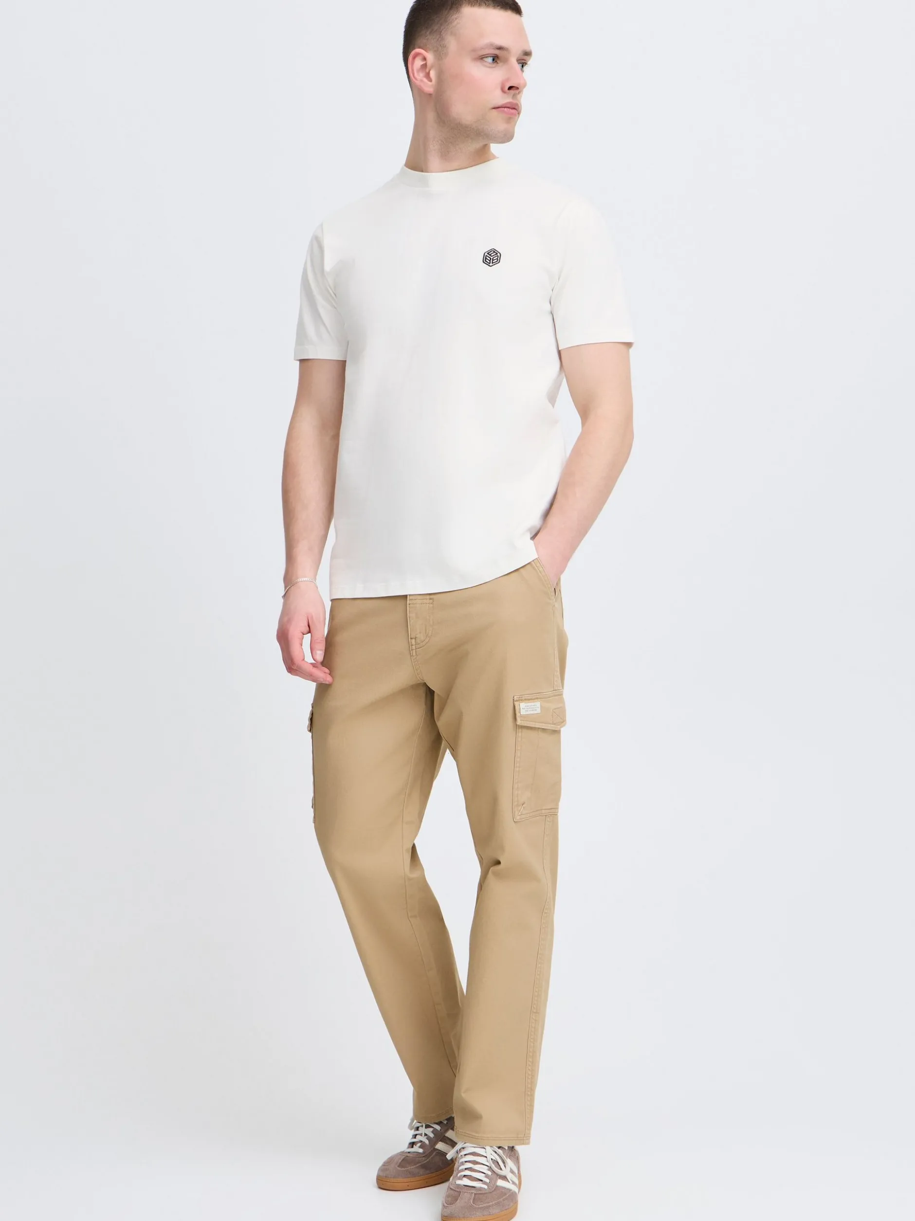 BLEND Herren Rundhalsshirt - BHJuma in weiß