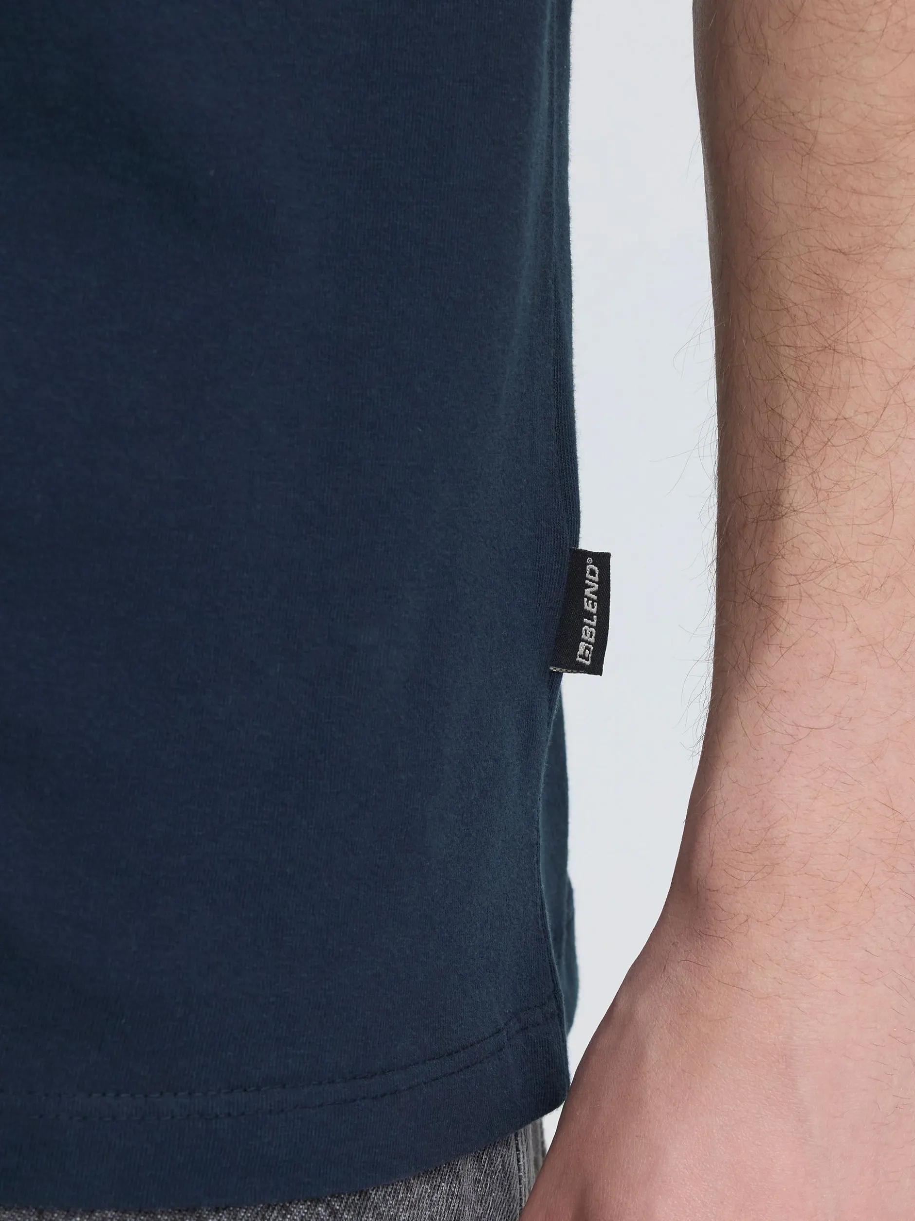 BLEND Herren Rundhalsshirt - BHKarter in blau