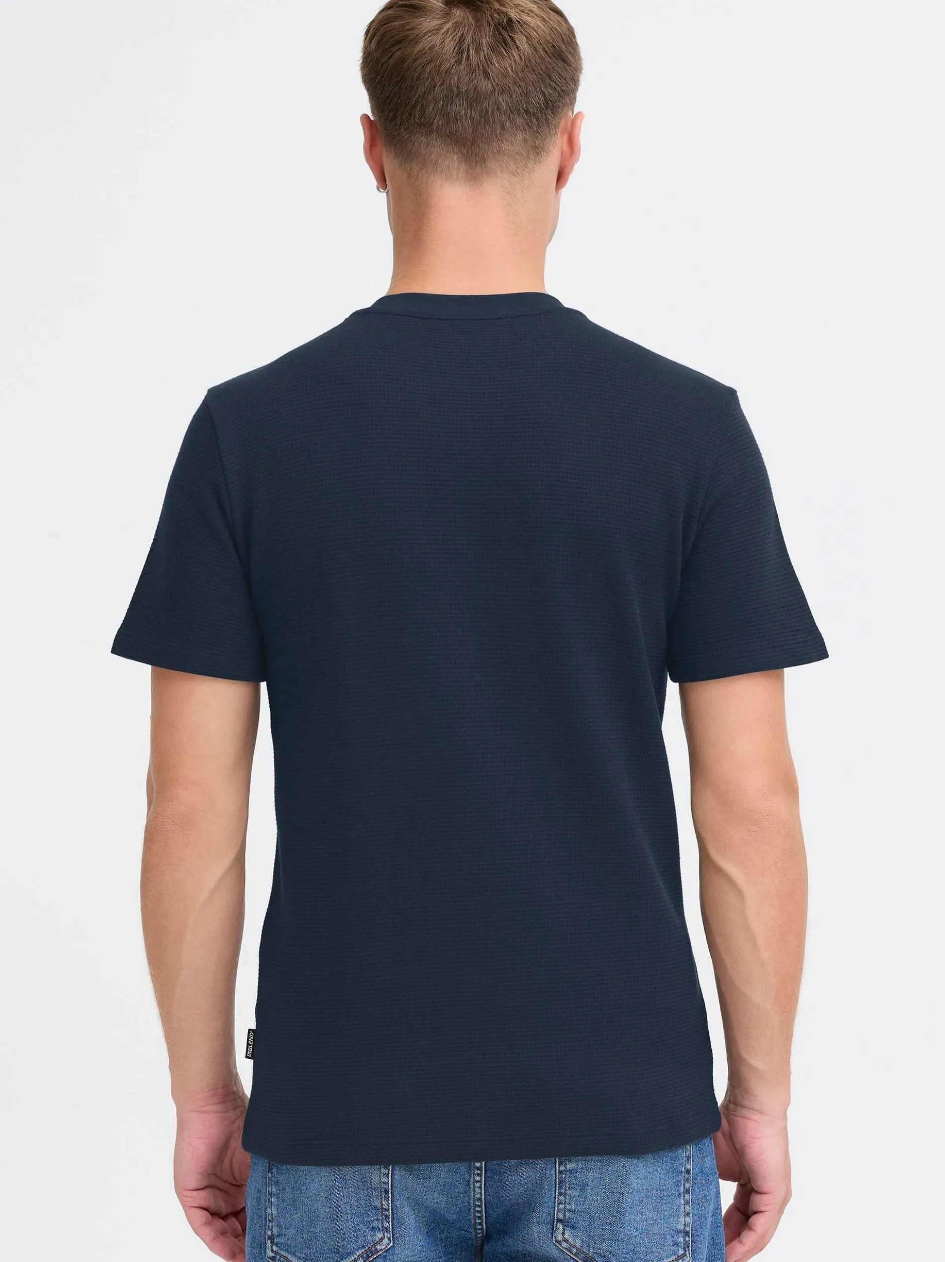 BLEND Herren Rundhalsshirt - BHFort in blau