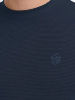 BLEND Herren Rundhalsshirt - BHFort in blau