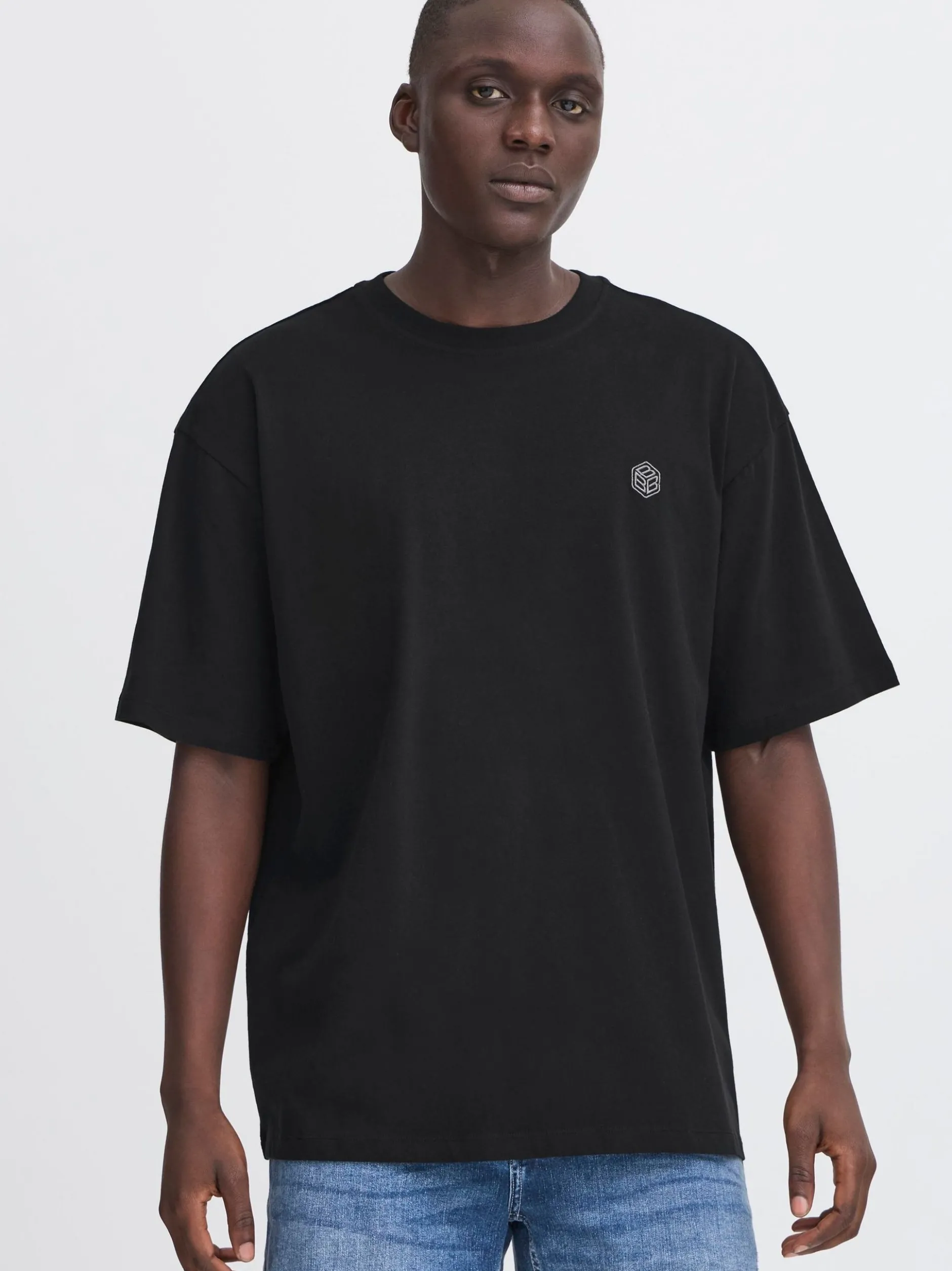 BLEND Herren Rundhalsshirt - BHBamo in schwarz