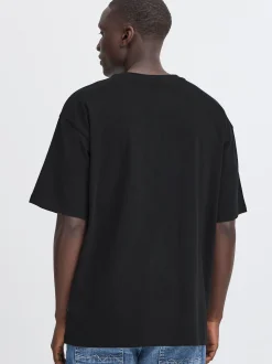 BLEND Herren Rundhalsshirt - BHBamo in schwarz