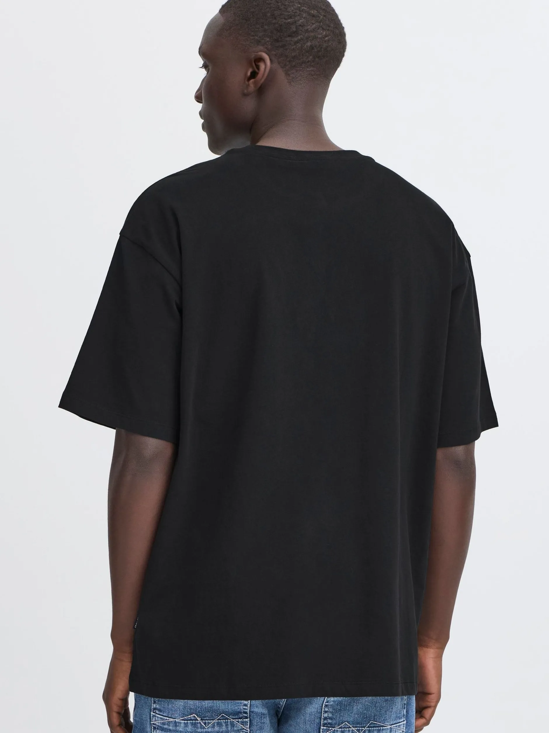 BLEND Herren Rundhalsshirt - BHBamo in schwarz