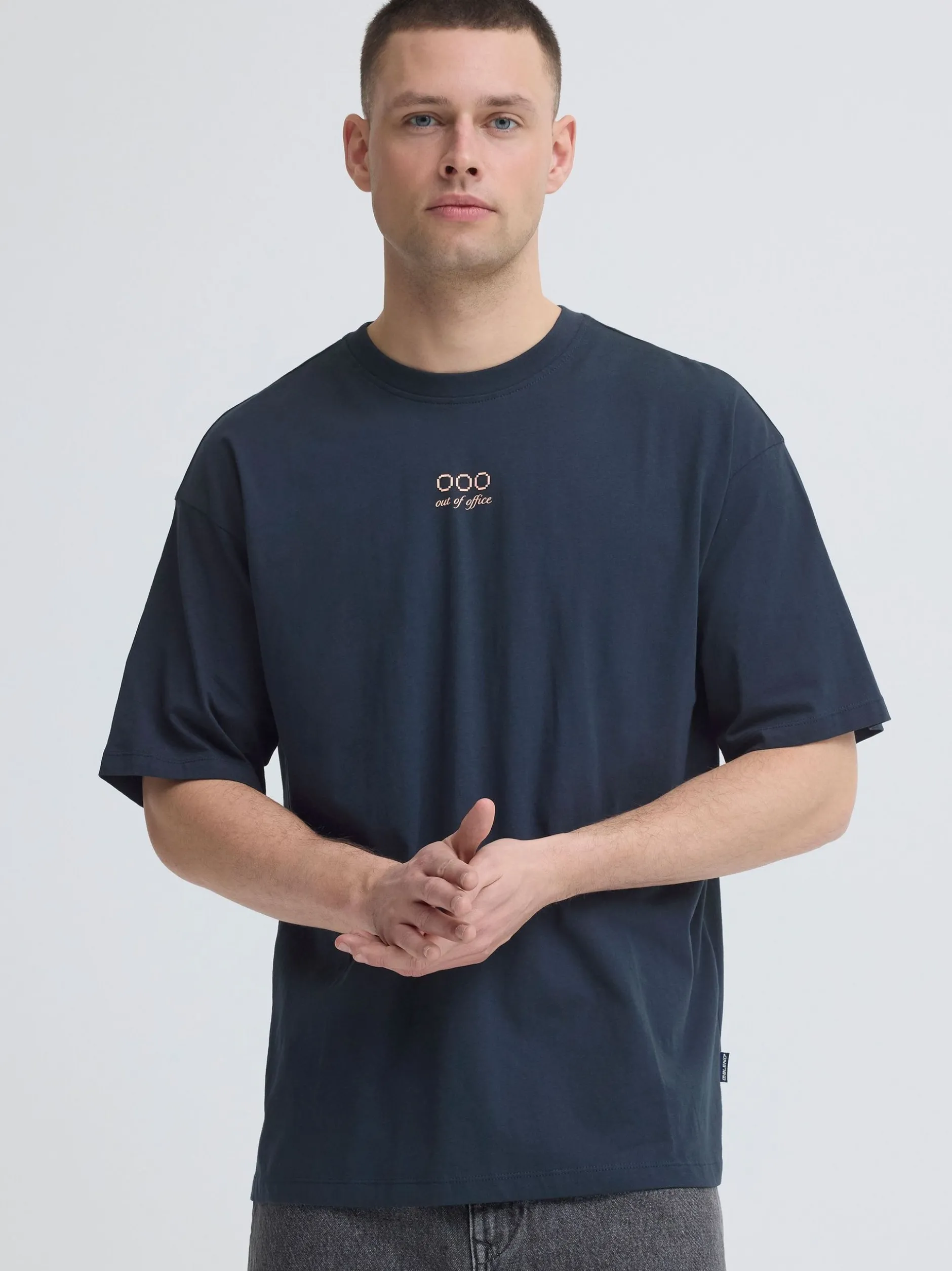 BLEND Herren Rundhalsshirt - BHKyle in blau