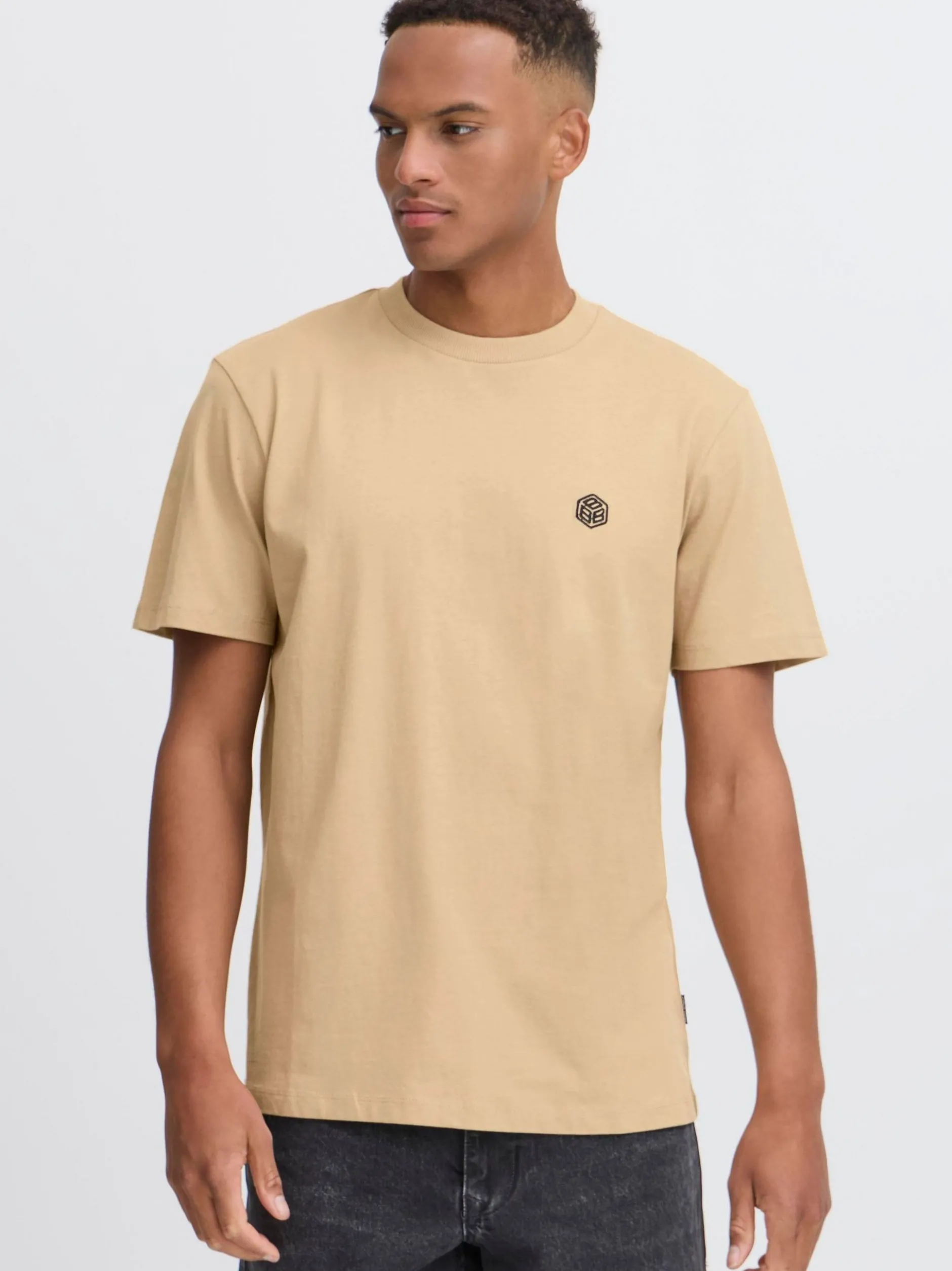 BLEND Herren Rundhalsshirt - BHJuma in beige