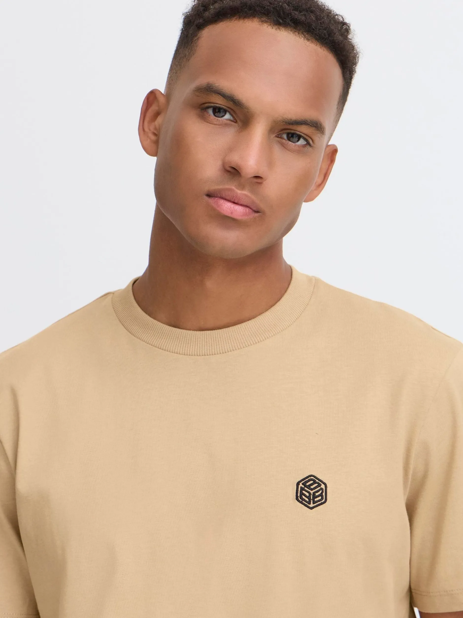BLEND Herren Rundhalsshirt - BHJuma in beige