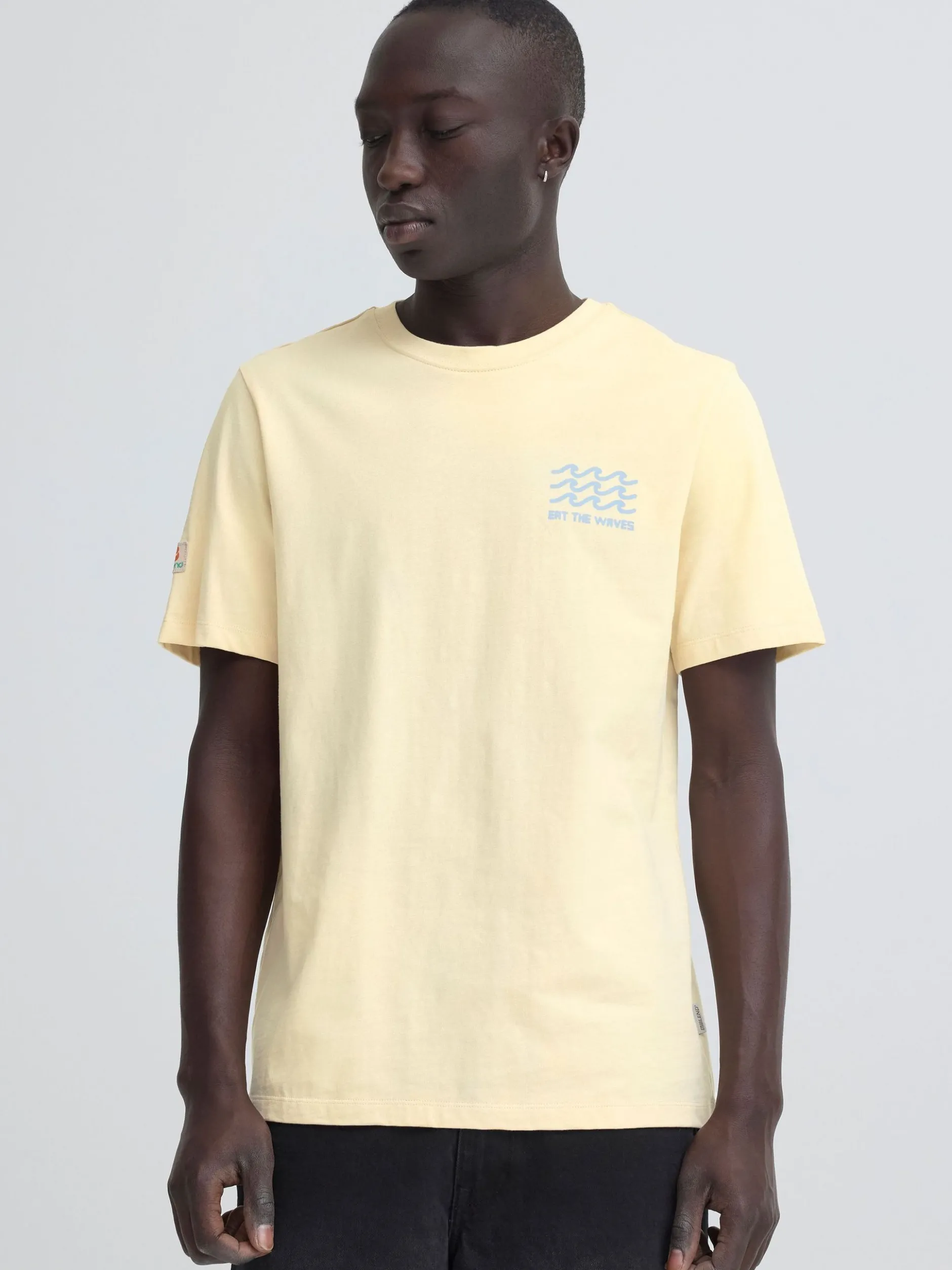 BLEND Herren Rundhalsshirt - BHSun Island in sand