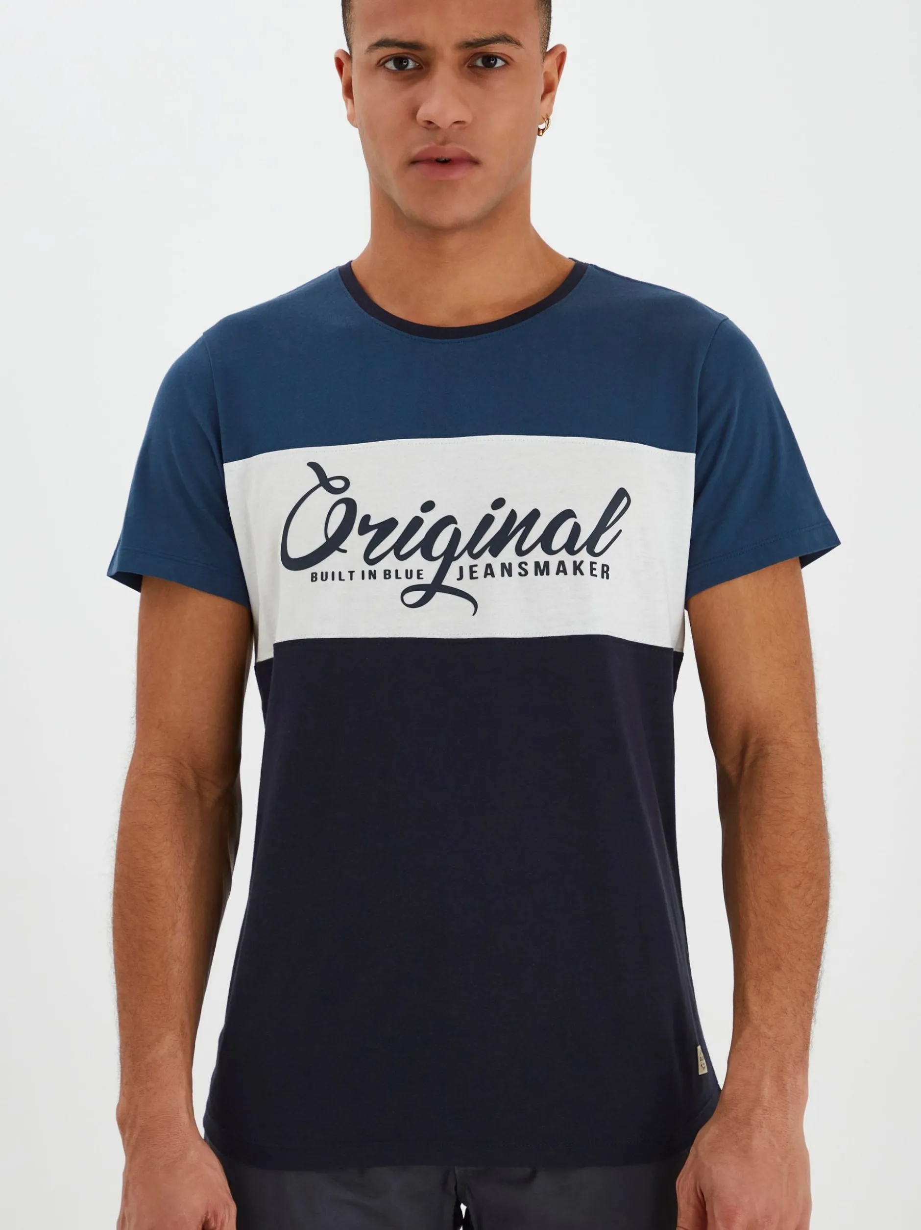 BLEND Herren Rundhalsshirt - BHNero in marine
