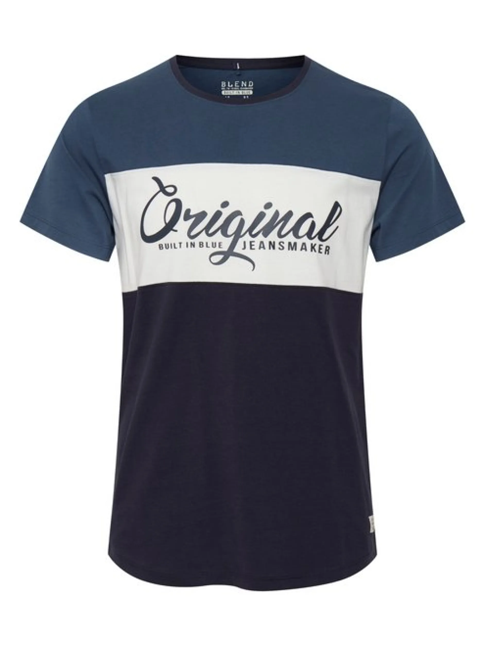 BLEND Herren Rundhalsshirt - BHNero in marine
