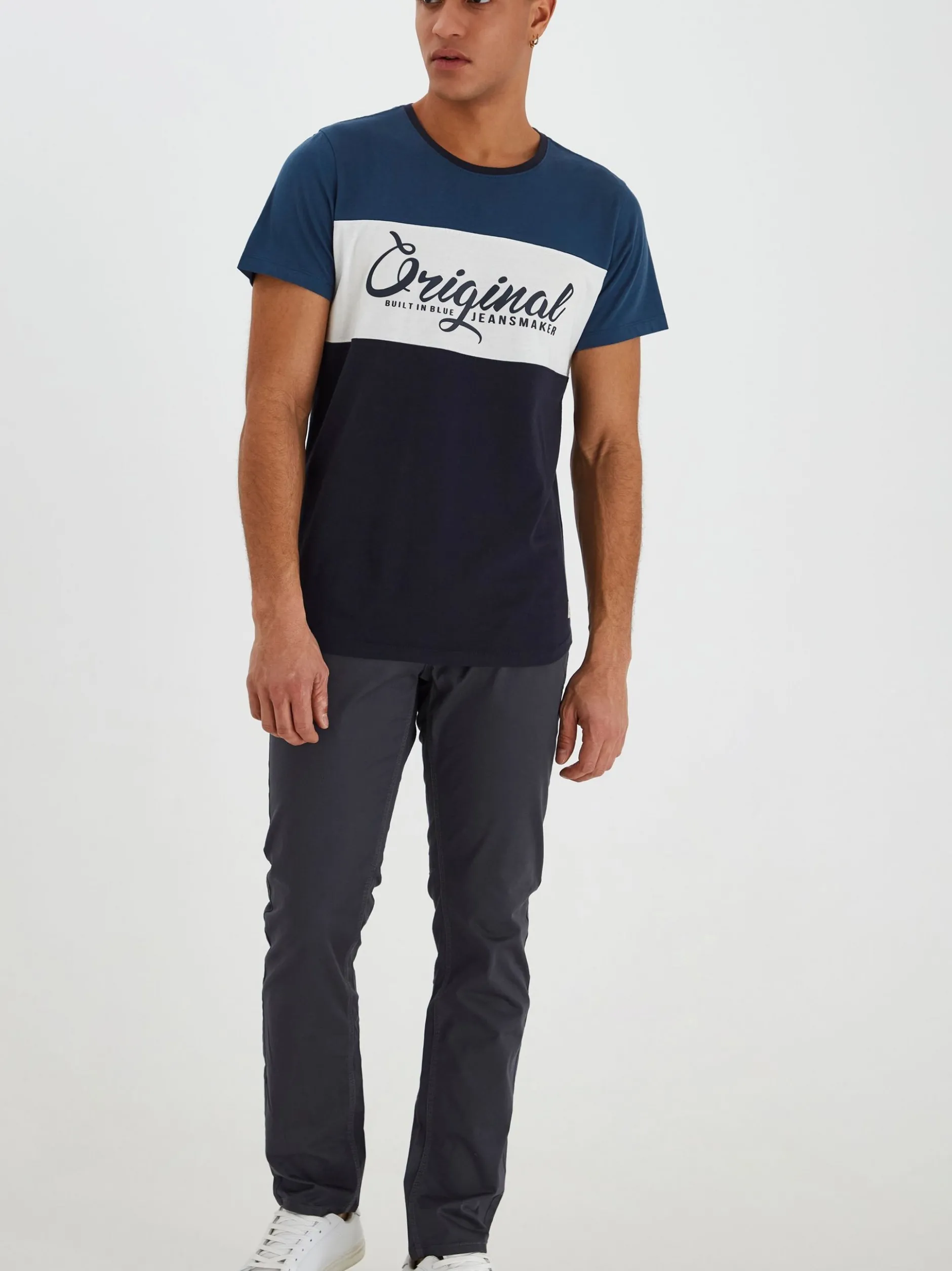 BLEND Herren Rundhalsshirt - BHNero in marine