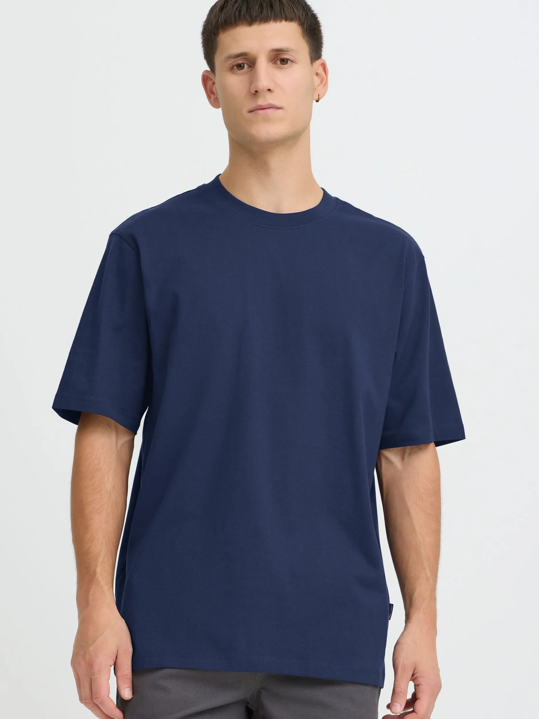 BLEND Herren Rundhalsshirt - BHStea in blau