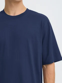 BLEND Herren Rundhalsshirt - BHStea in blau