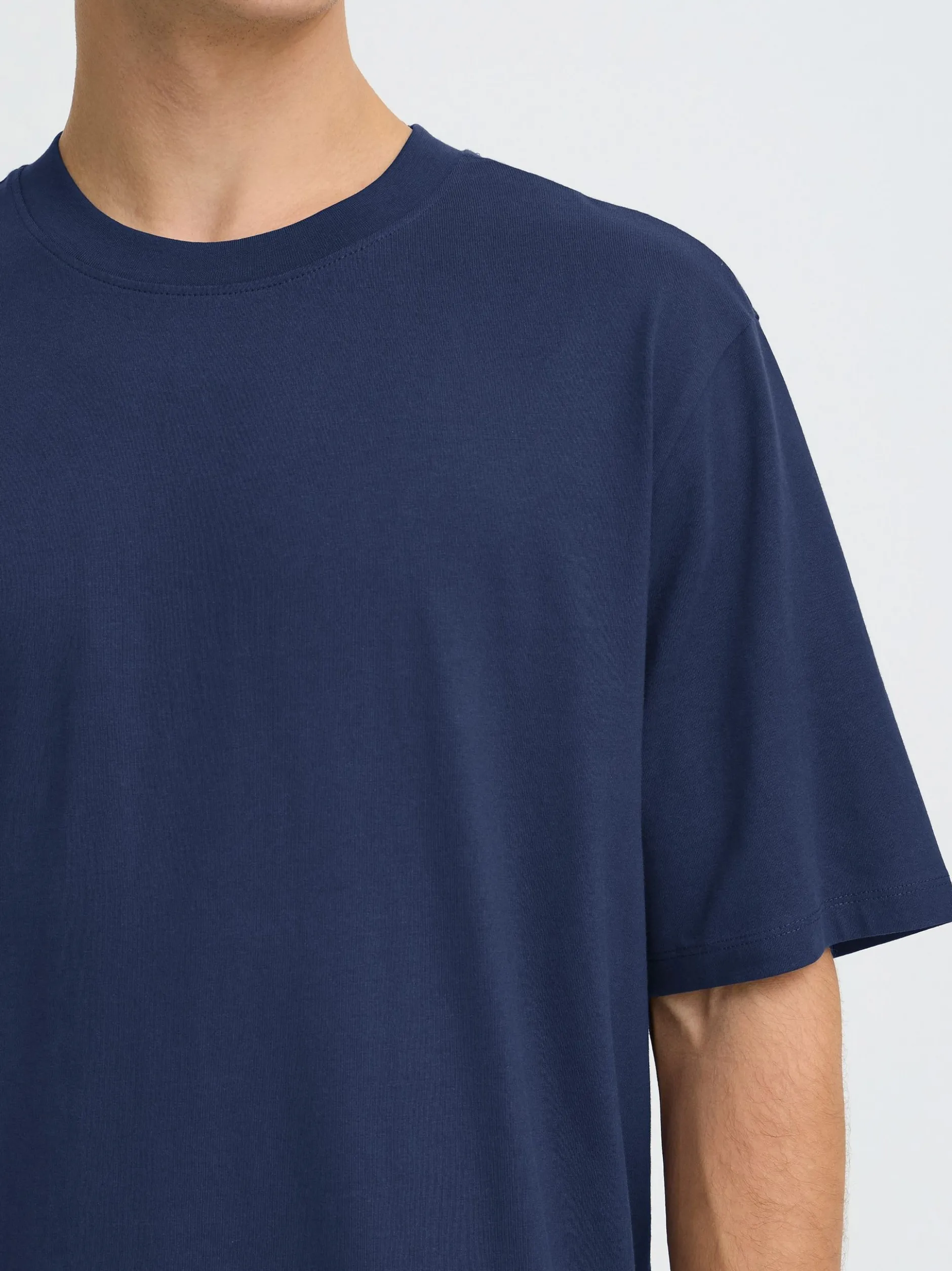 BLEND Herren Rundhalsshirt - BHStea in blau