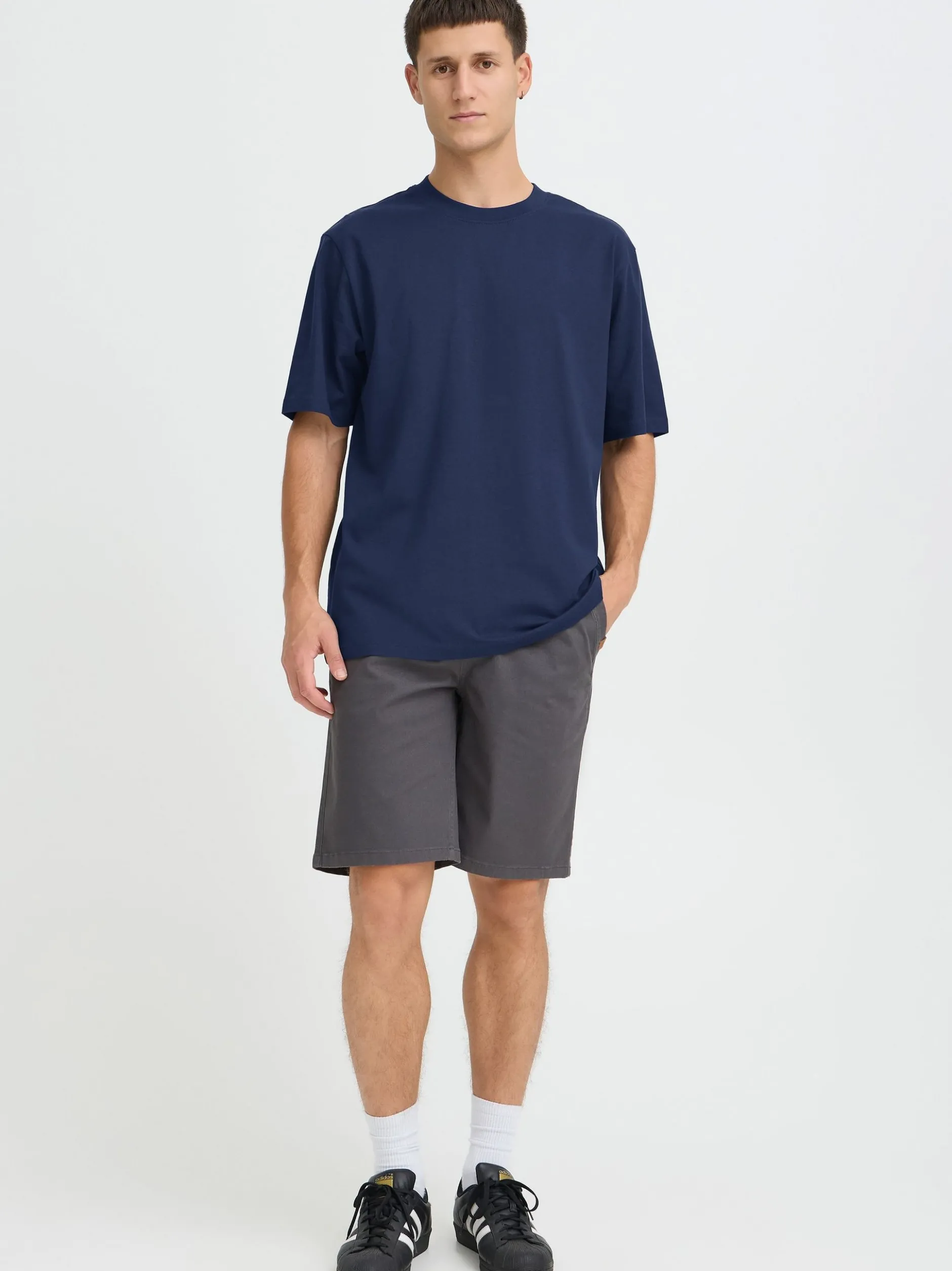 BLEND Herren Rundhalsshirt - BHStea in blau