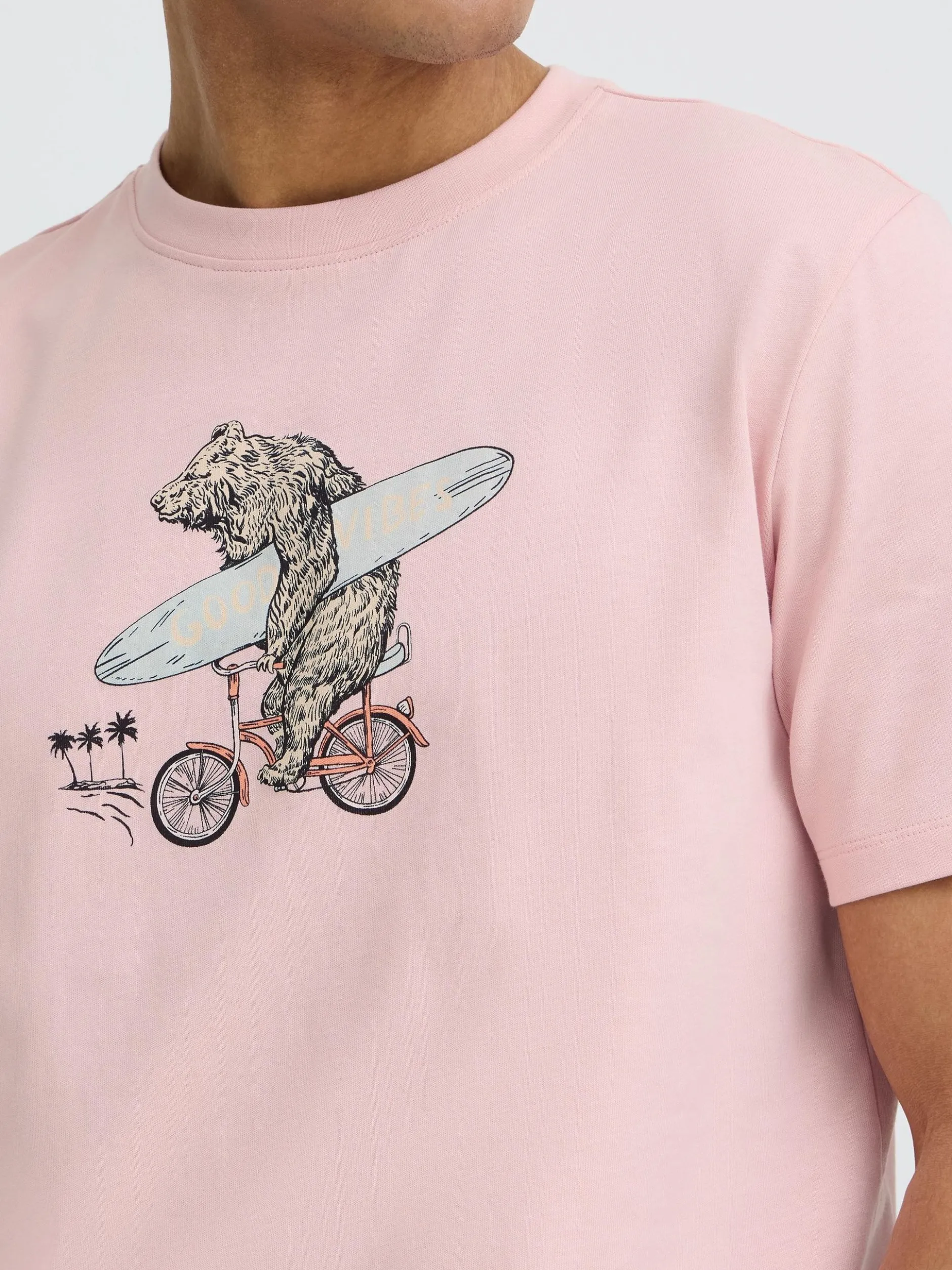 BLEND Herren Rundhalsshirt - BHKarsten in rosa