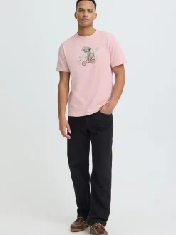 BLEND Herren Rundhalsshirt - BHKarsten in rosa