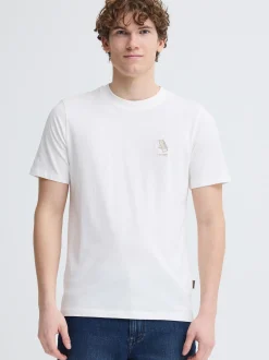 BLEND Herren Rundhalsshirt - BHJeppe in weiß