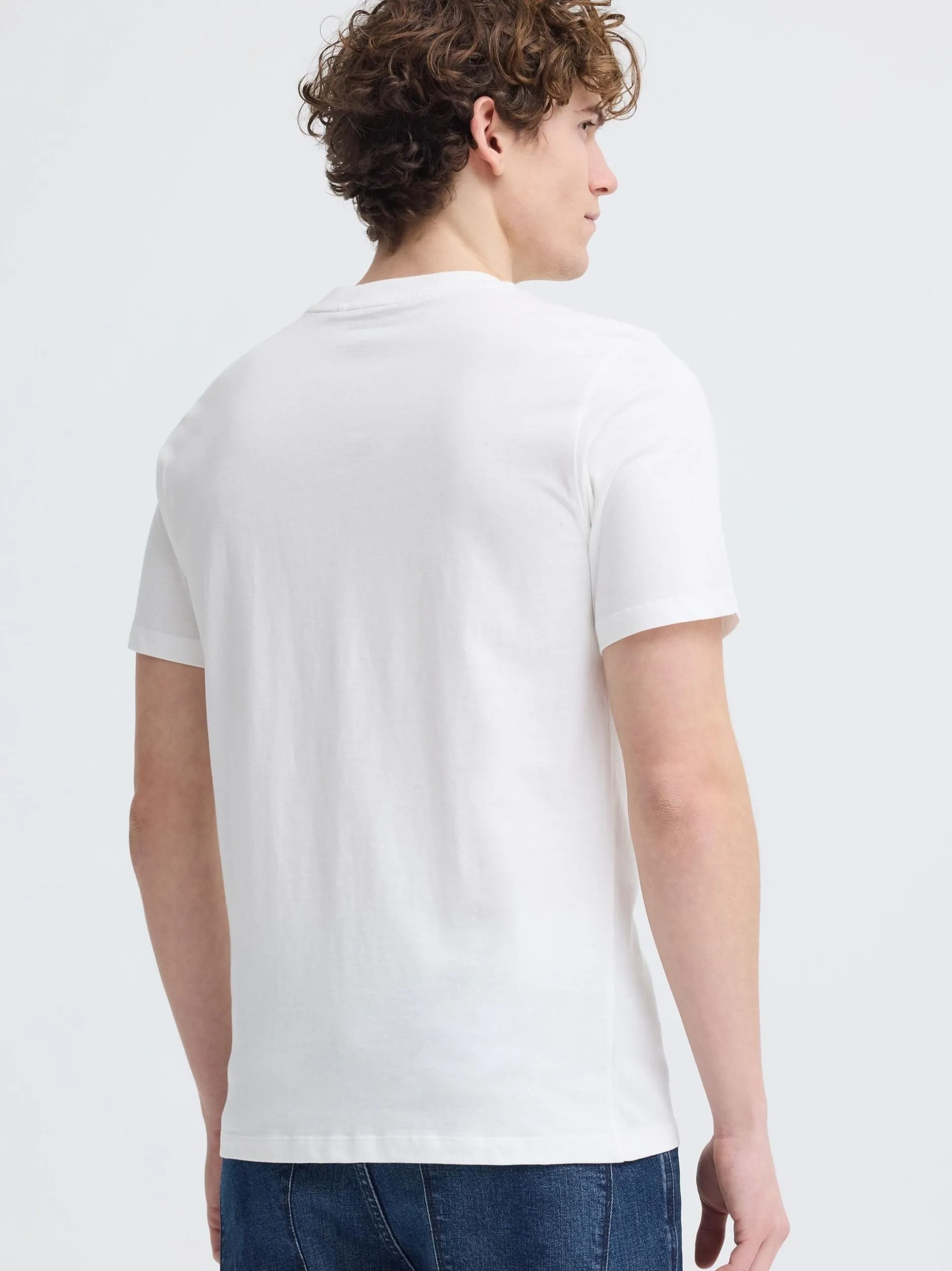 BLEND Herren Rundhalsshirt - BHJeppe in weiß