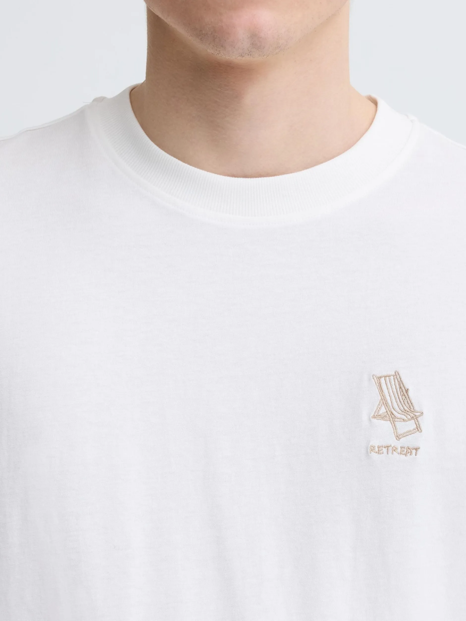 BLEND Herren Rundhalsshirt - BHJeppe in weiß