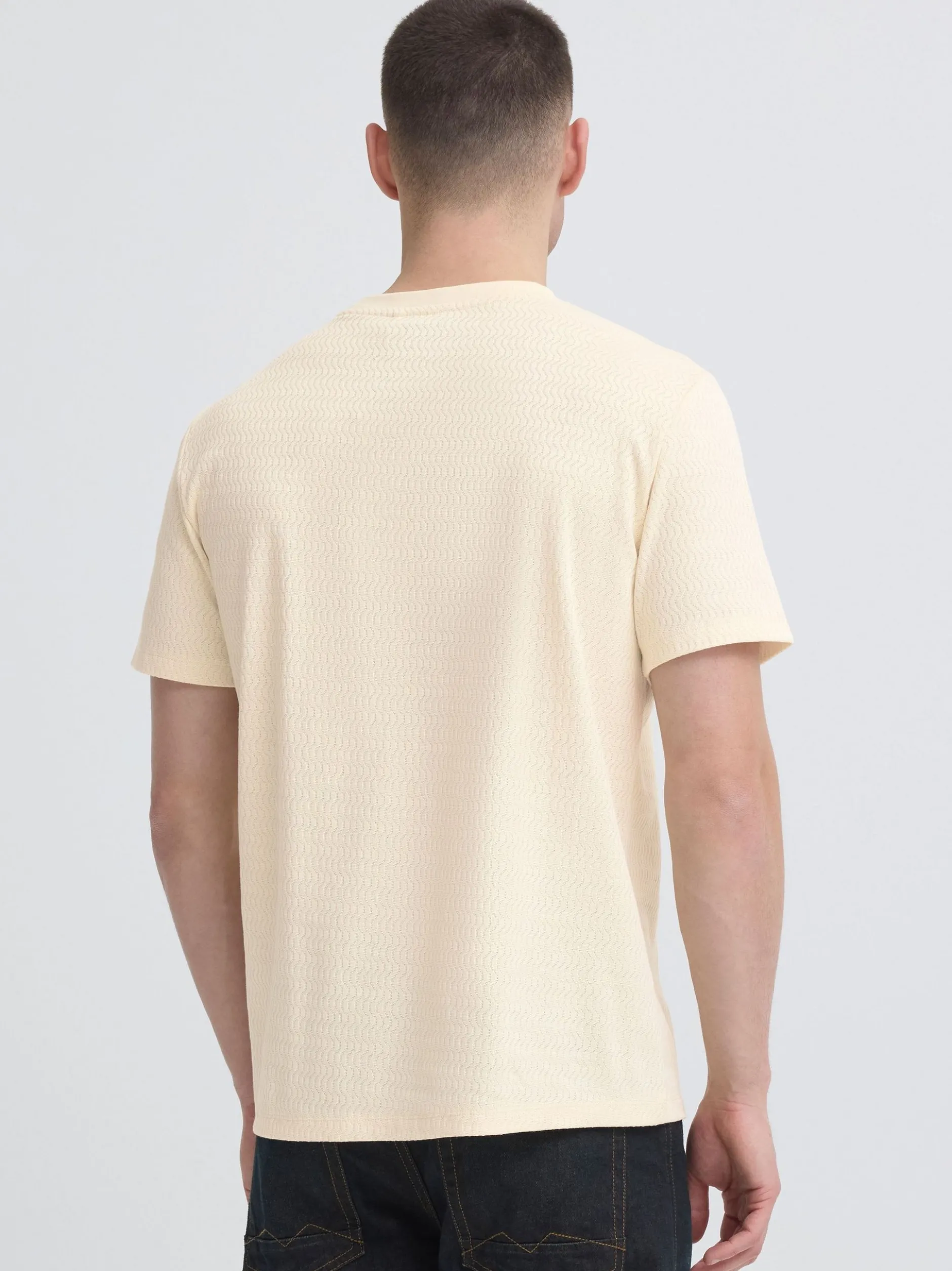 BLEND Herren Rundhalsshirt - BHEswin in beige