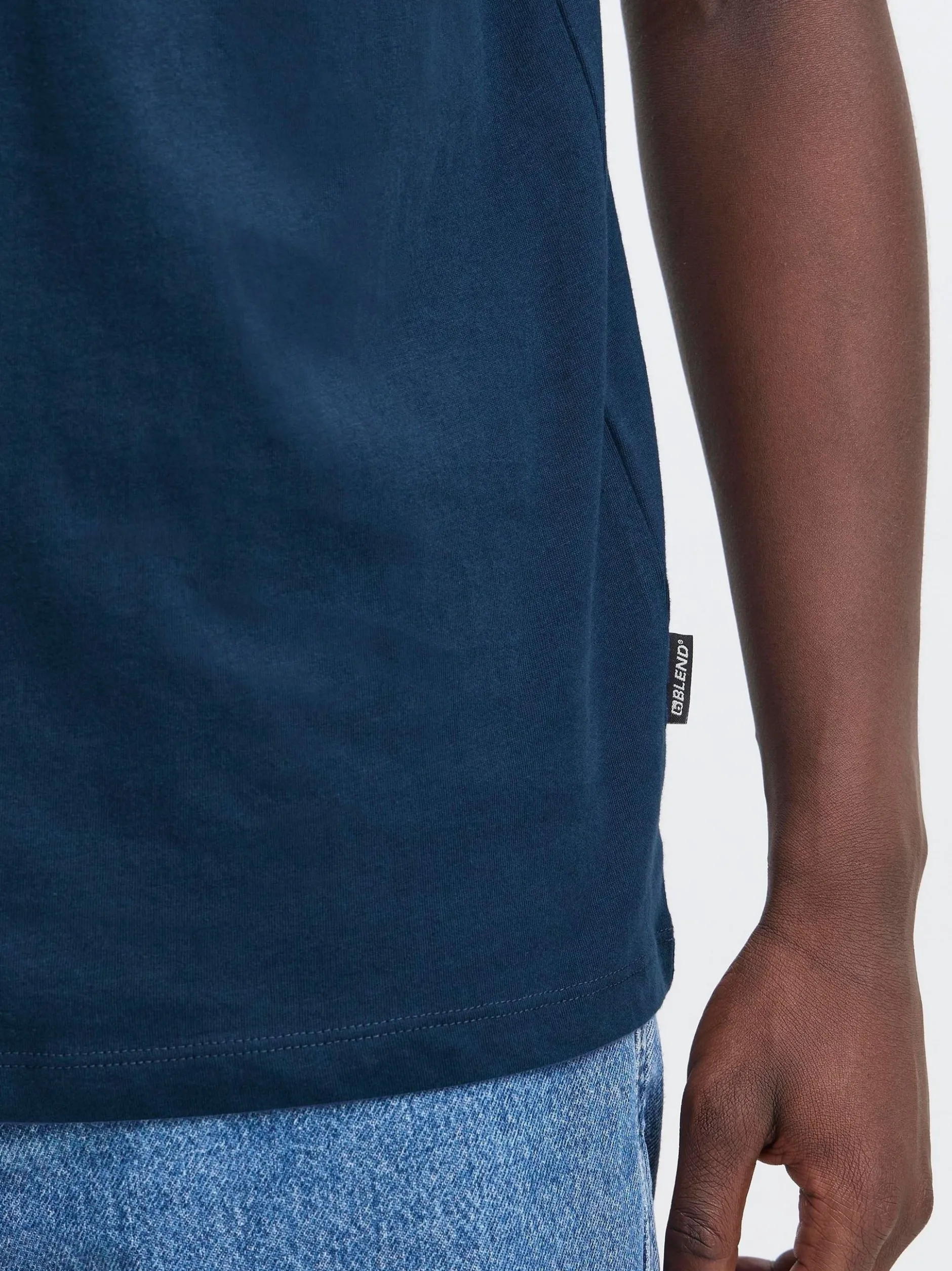 BLEND Herren Rundhalsshirt - BHBenop 2er-Pack in blau